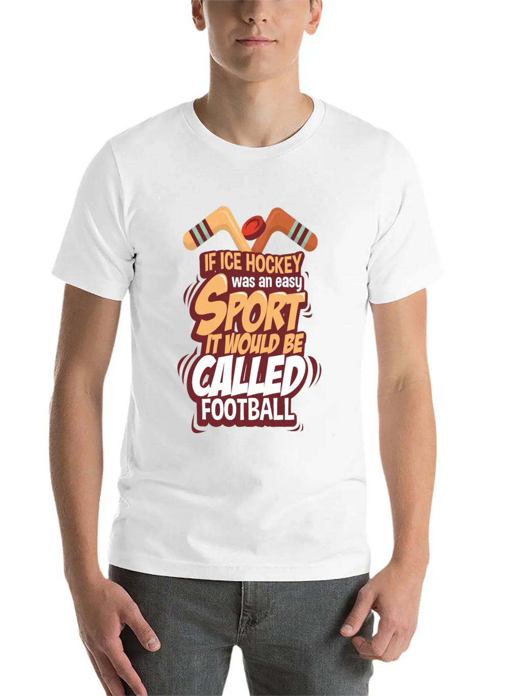 Ice Hockey Essential Cotton Tee For Daily Outfits – Unisex Style