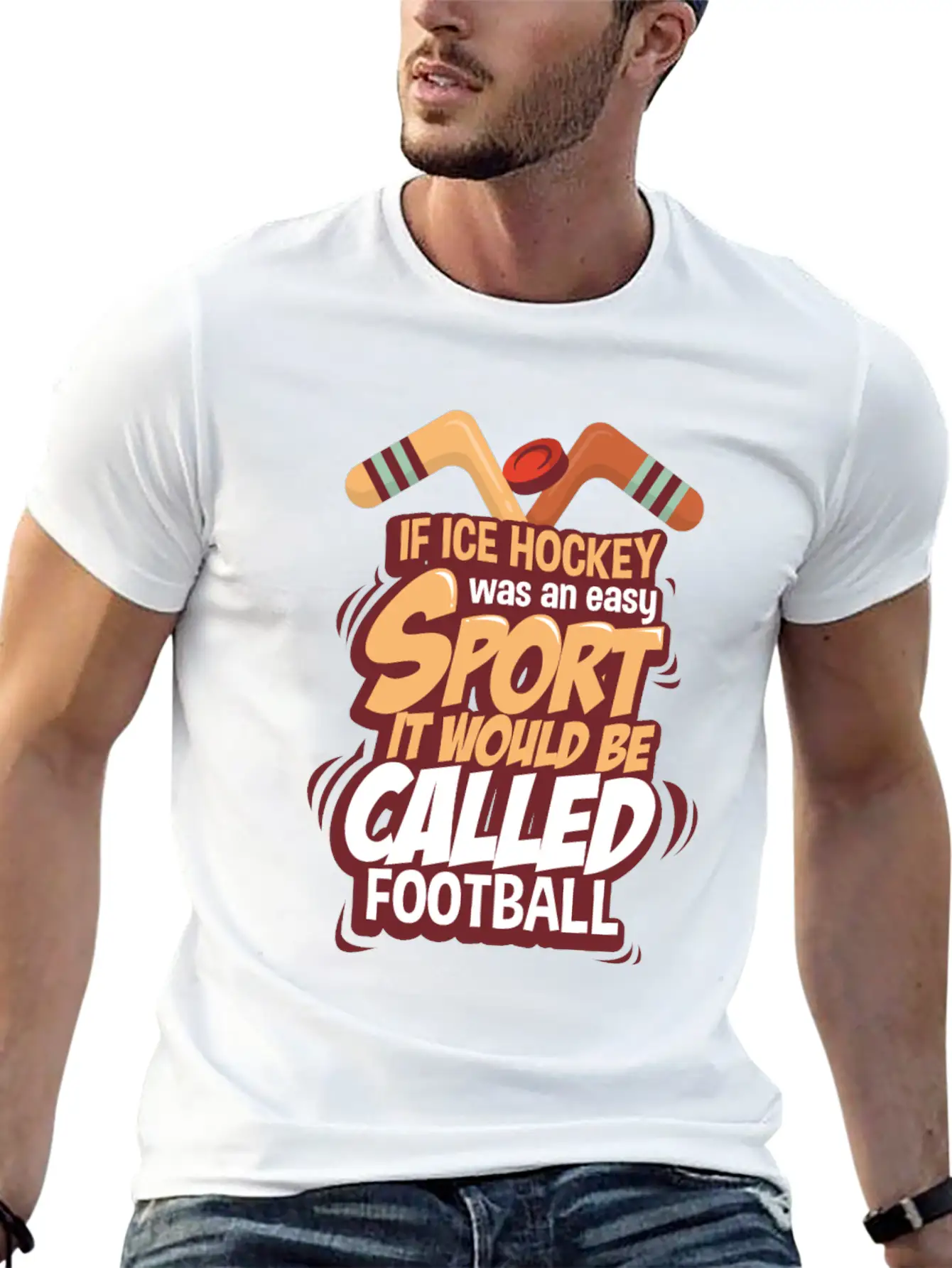 Ice Hockey Essential Cotton Tee For Daily Outfits – Unisex Style