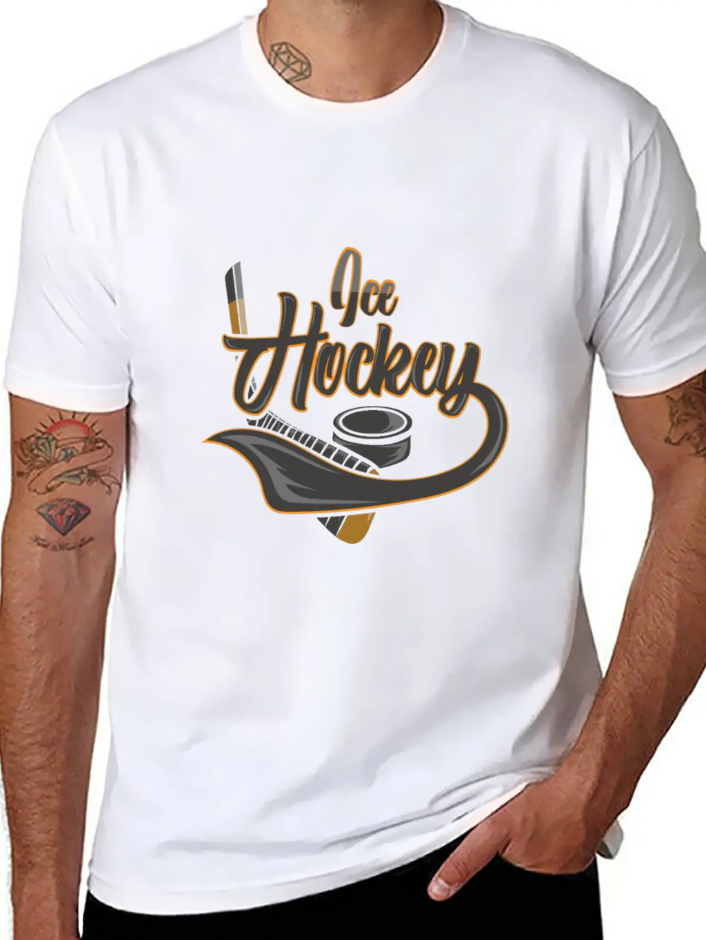 Ice Hockey Hockey Ice Hockey Player Ice Hockey Fan Timeless Short Sleeve Tee – Comfy And Minimalist Design
