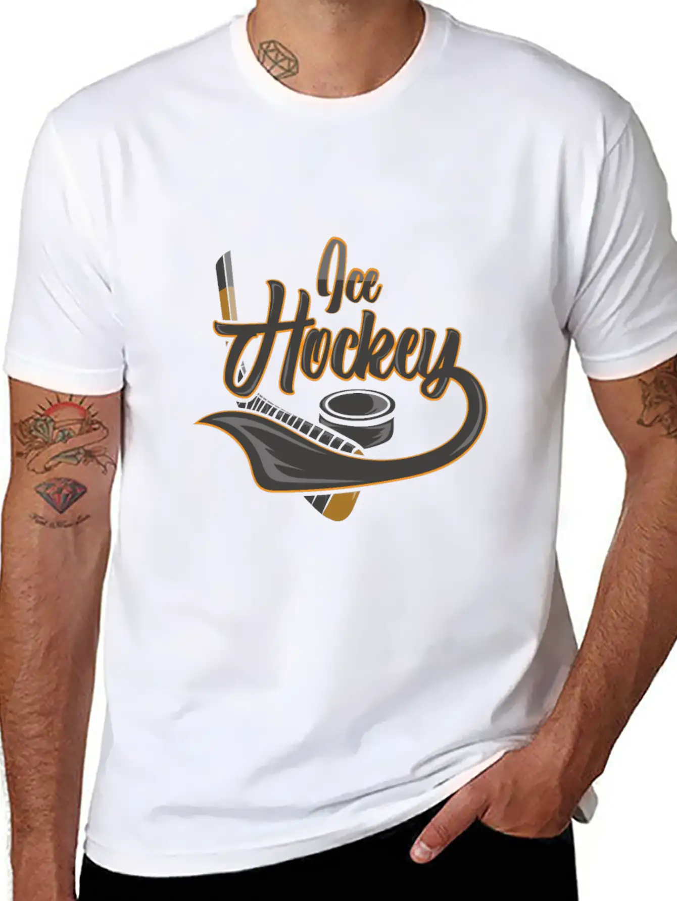 Ice Hockey Hockey Ice Hockey Player Ice Hockey Fan Timeless Short Sleeve Tee – Comfy And Minimalist Design