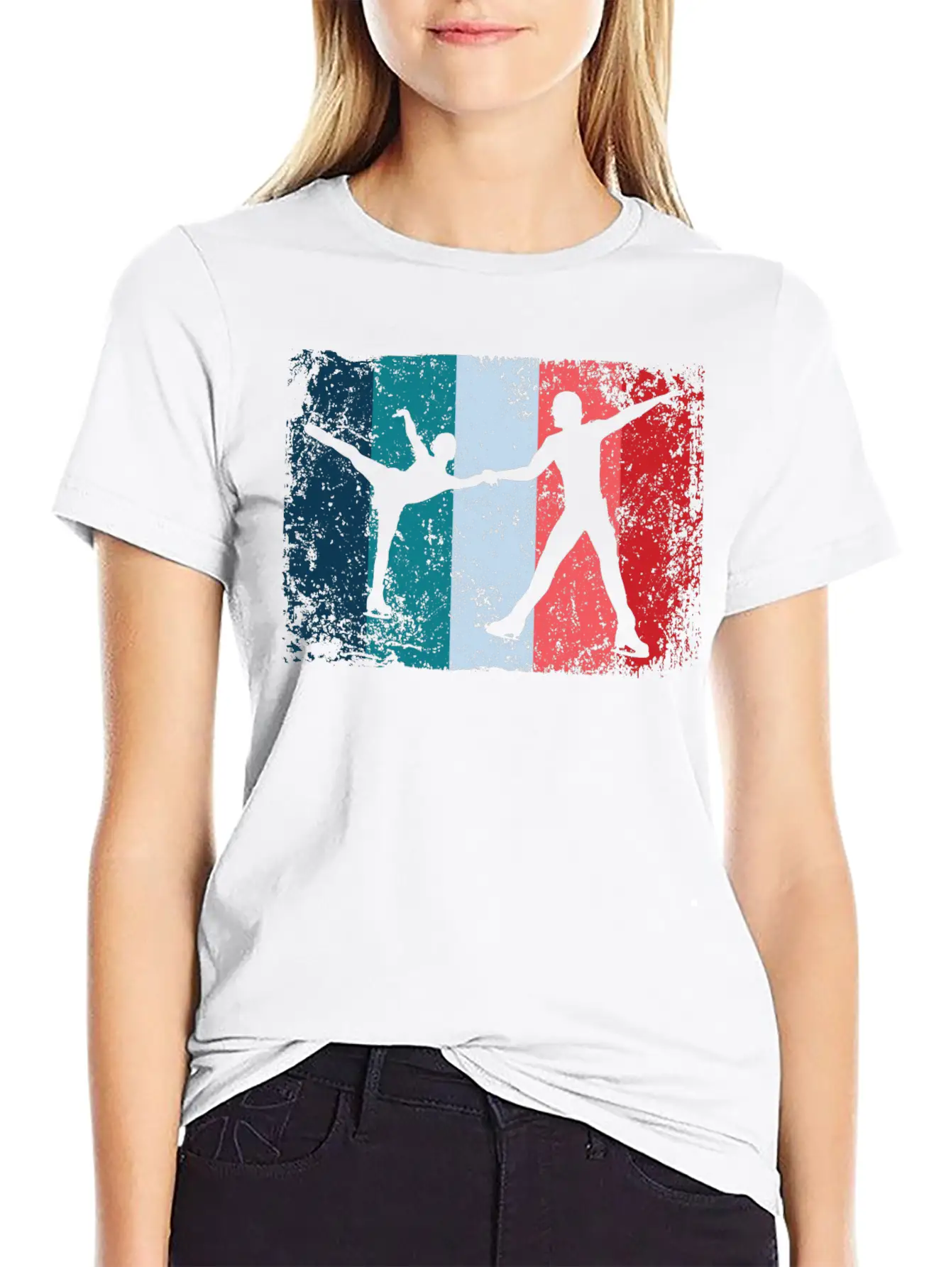 Ice Skater Figure Skating Ice Skating Relaxed Everyday Tee – Lightweight And Durable Cotton