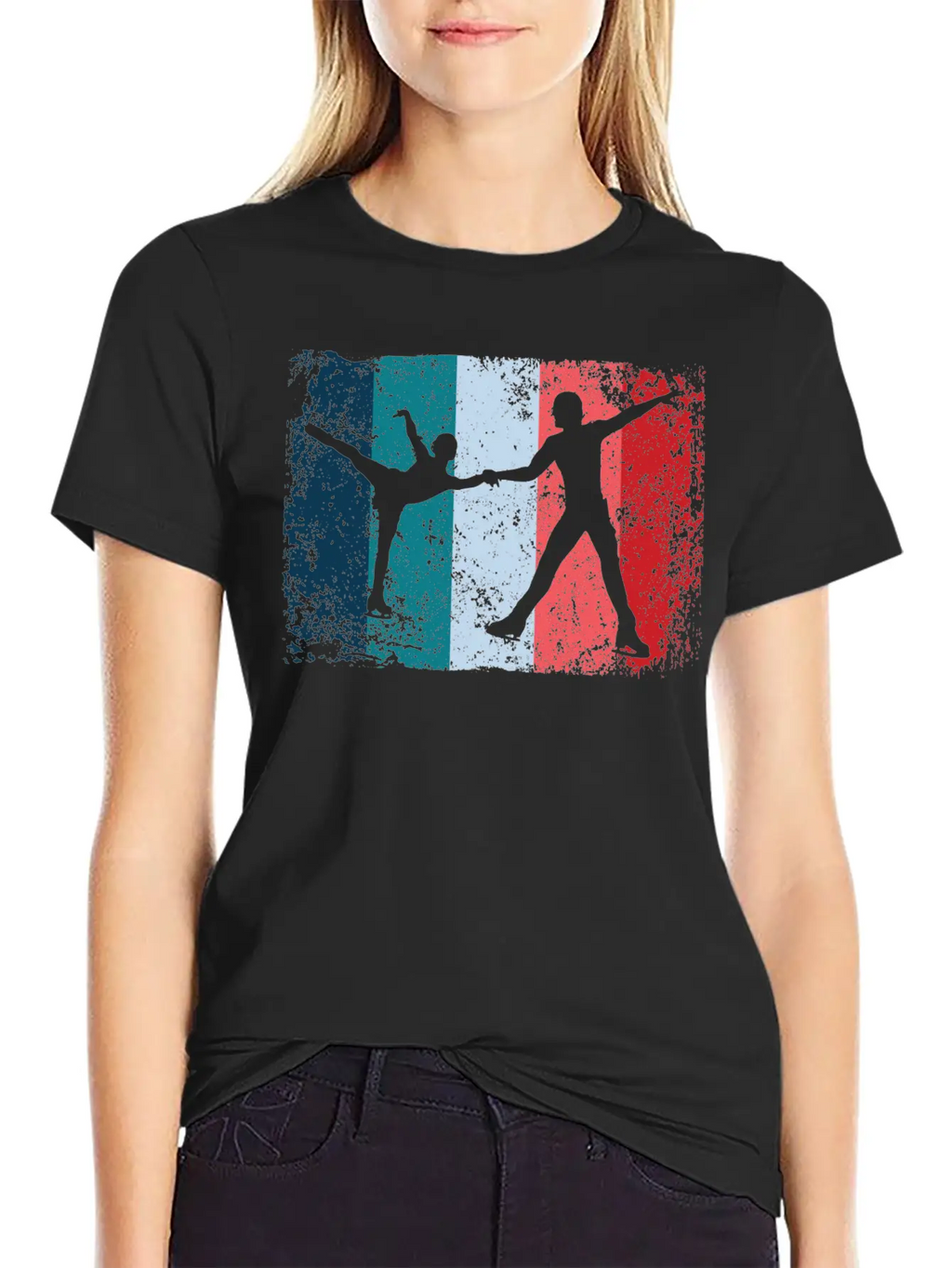 Ice Skater Figure Skating Ice Skating Relaxed Everyday Tee – Lightweight And Durable Cotton