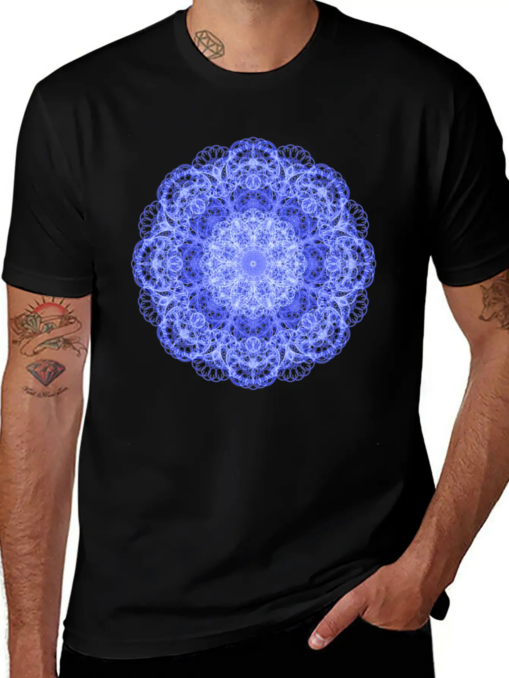 Ice Swirls Mandala Stylish Everyday T-Shirt – Unisex Basic Cotton Tee