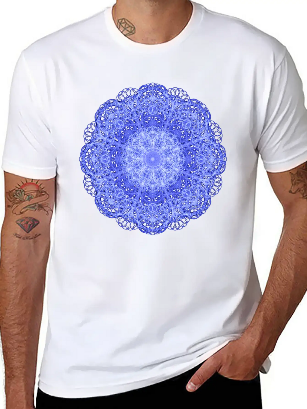 Ice Swirls Mandala Stylish Everyday T-Shirt – Unisex Basic Cotton Tee