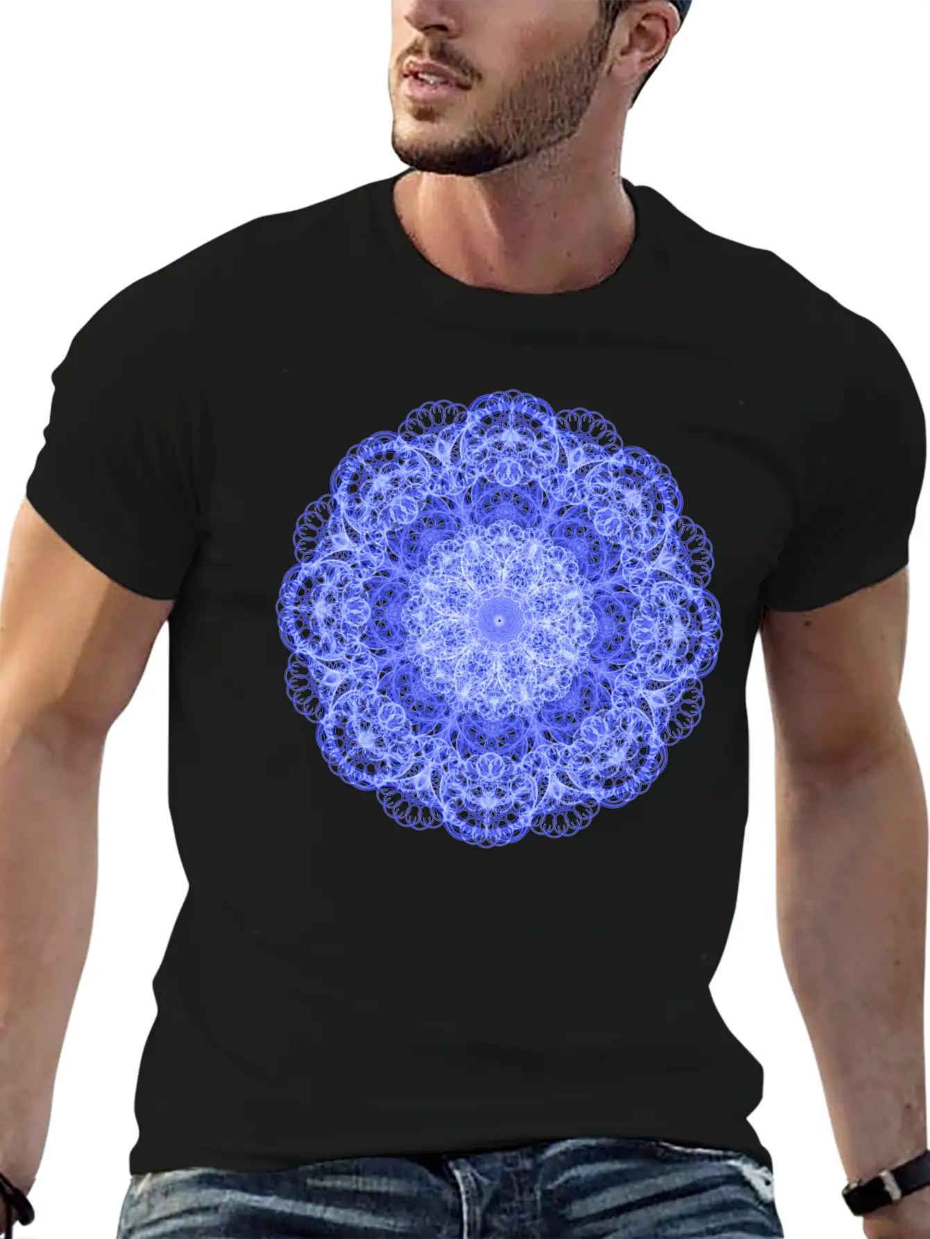 Ice Swirls Mandala Stylish Everyday T-Shirt – Unisex Basic Cotton Tee