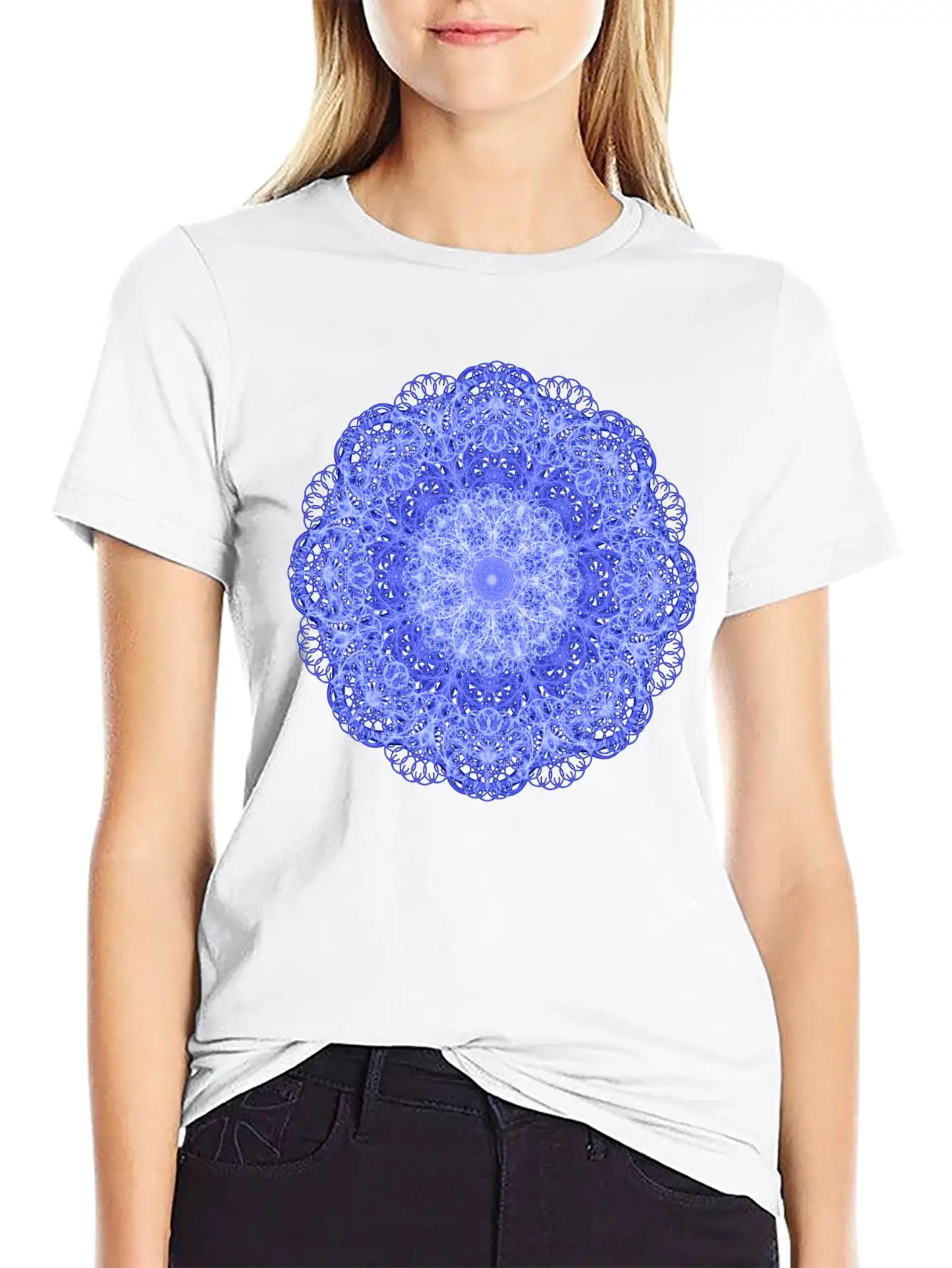 Ice Swirls Mandala Stylish Everyday T-Shirt – Unisex Basic Cotton Tee