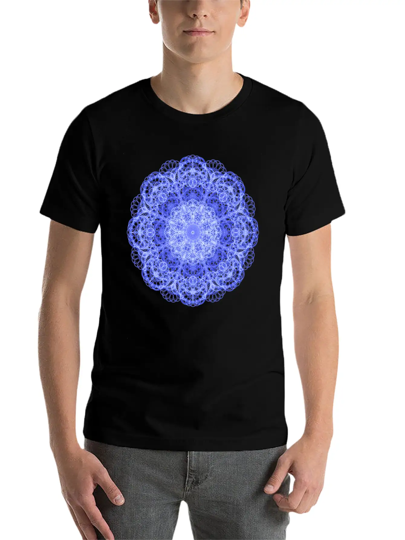 Ice Swirls Mandala Stylish Everyday T-Shirt – Unisex Basic Cotton Tee
