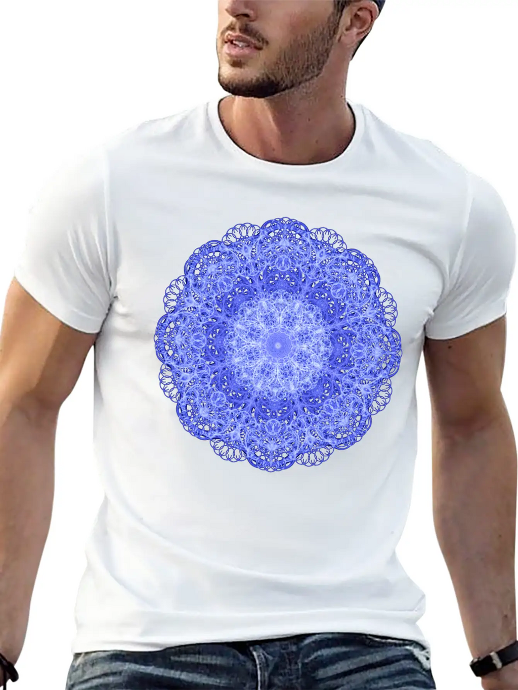 Ice Swirls Mandala Stylish Everyday T-Shirt – Unisex Basic Cotton Tee