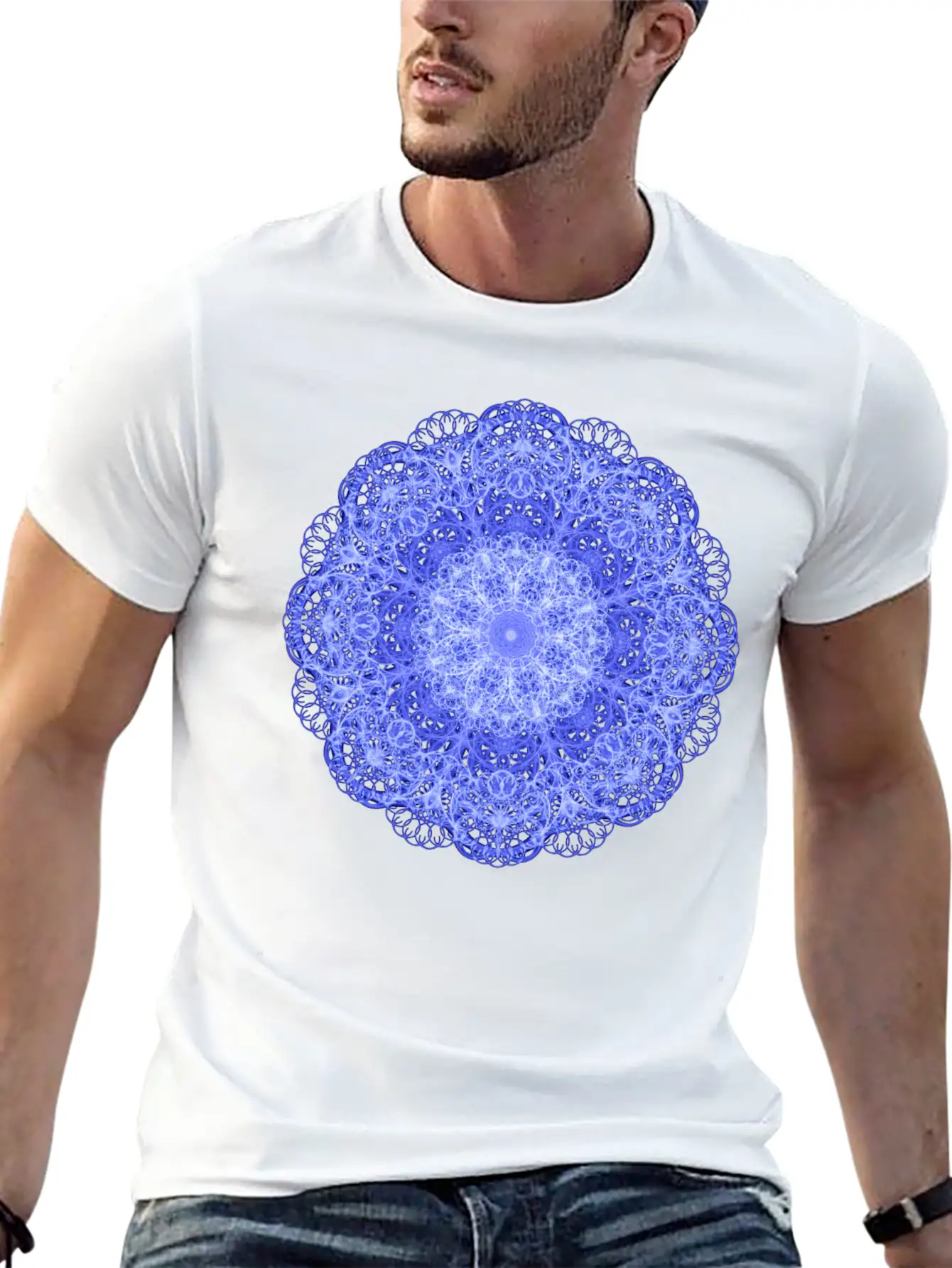 Ice Swirls Mandala Stylish Everyday T-Shirt – Unisex Basic Cotton Tee