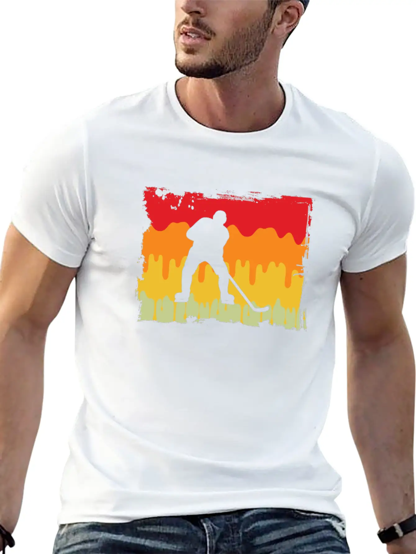 Icehockey Retro Relaxed Everyday Tee – Lightweight And Durable Cotton