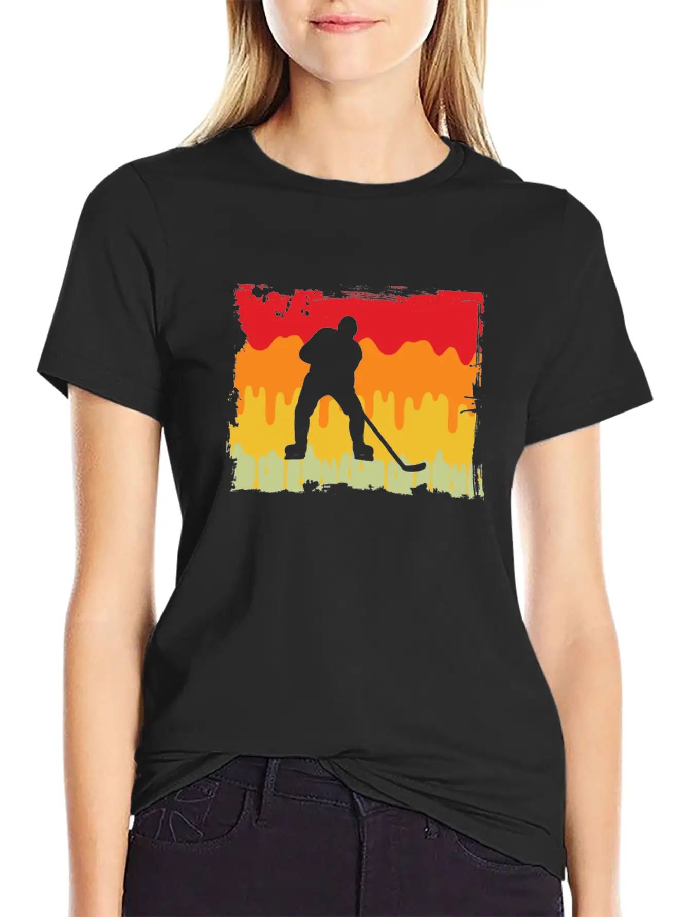 Icehockey Retro Relaxed Everyday Tee – Lightweight And Durable Cotton