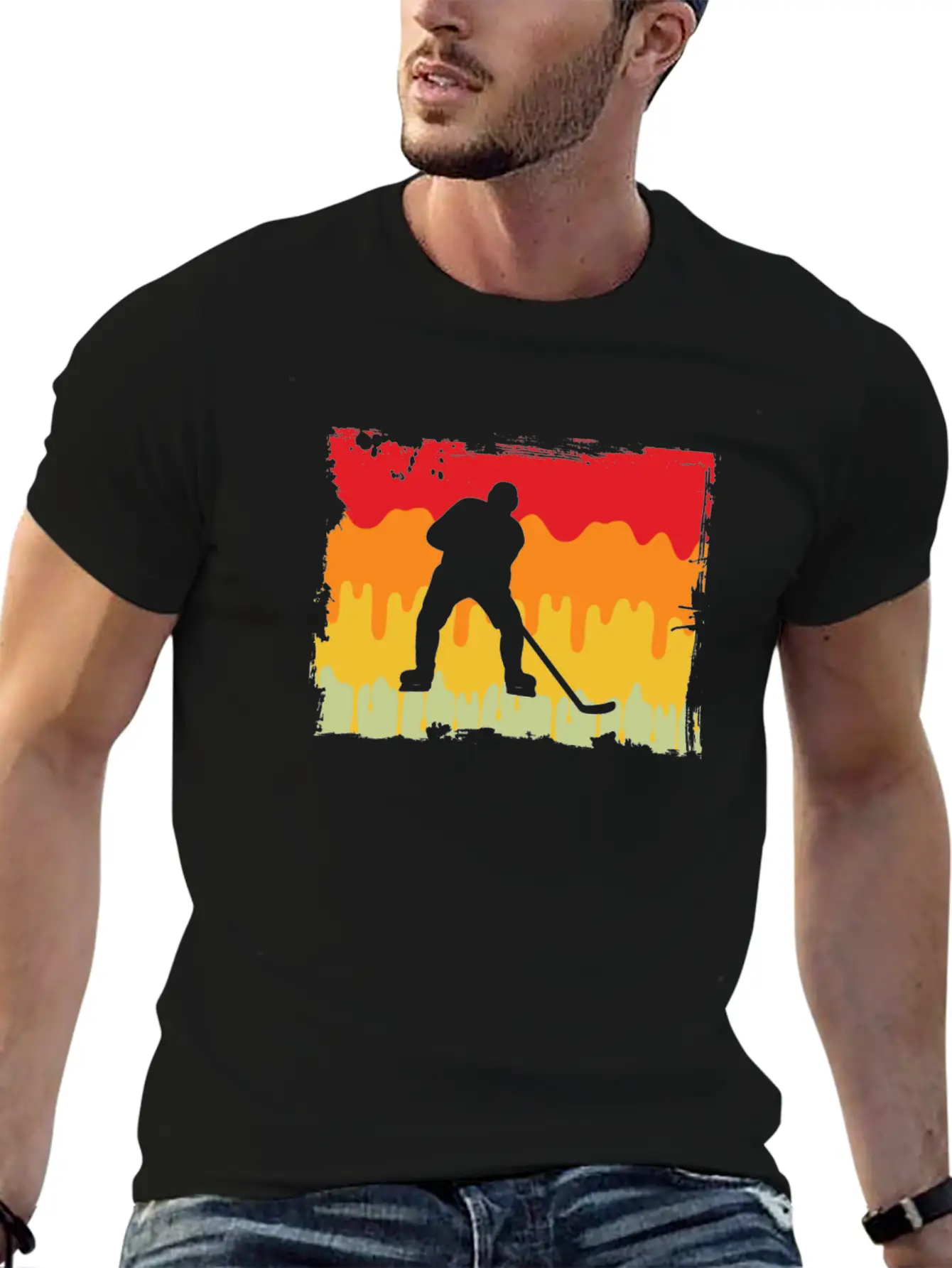 Icehockey Retro Relaxed Everyday Tee – Lightweight And Durable Cotton