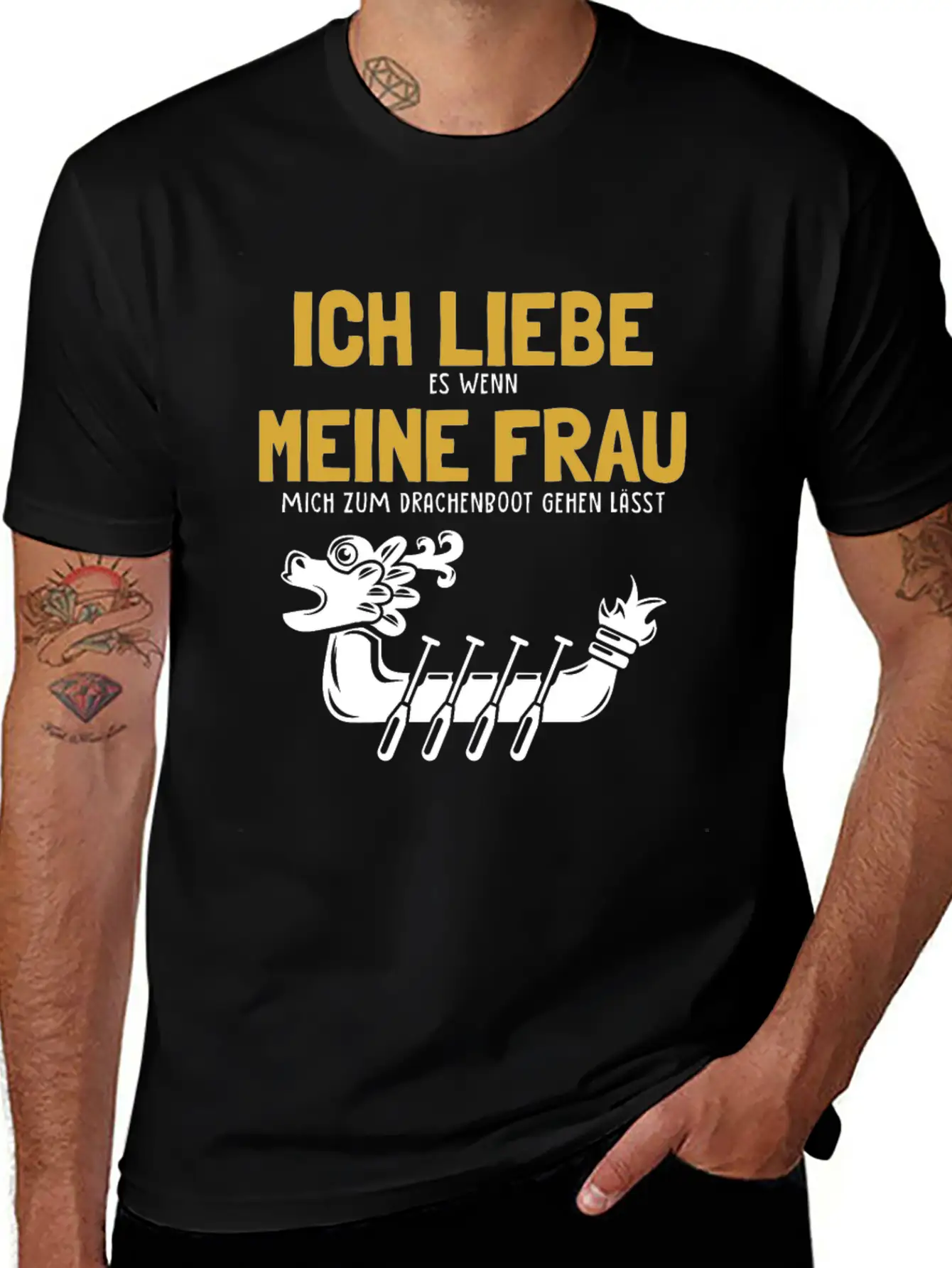 Ich Liebe Meine Frau Drachenboot Paddler Drummer Unisex Casual T-Shirt – Clean Design For Daily Comfort