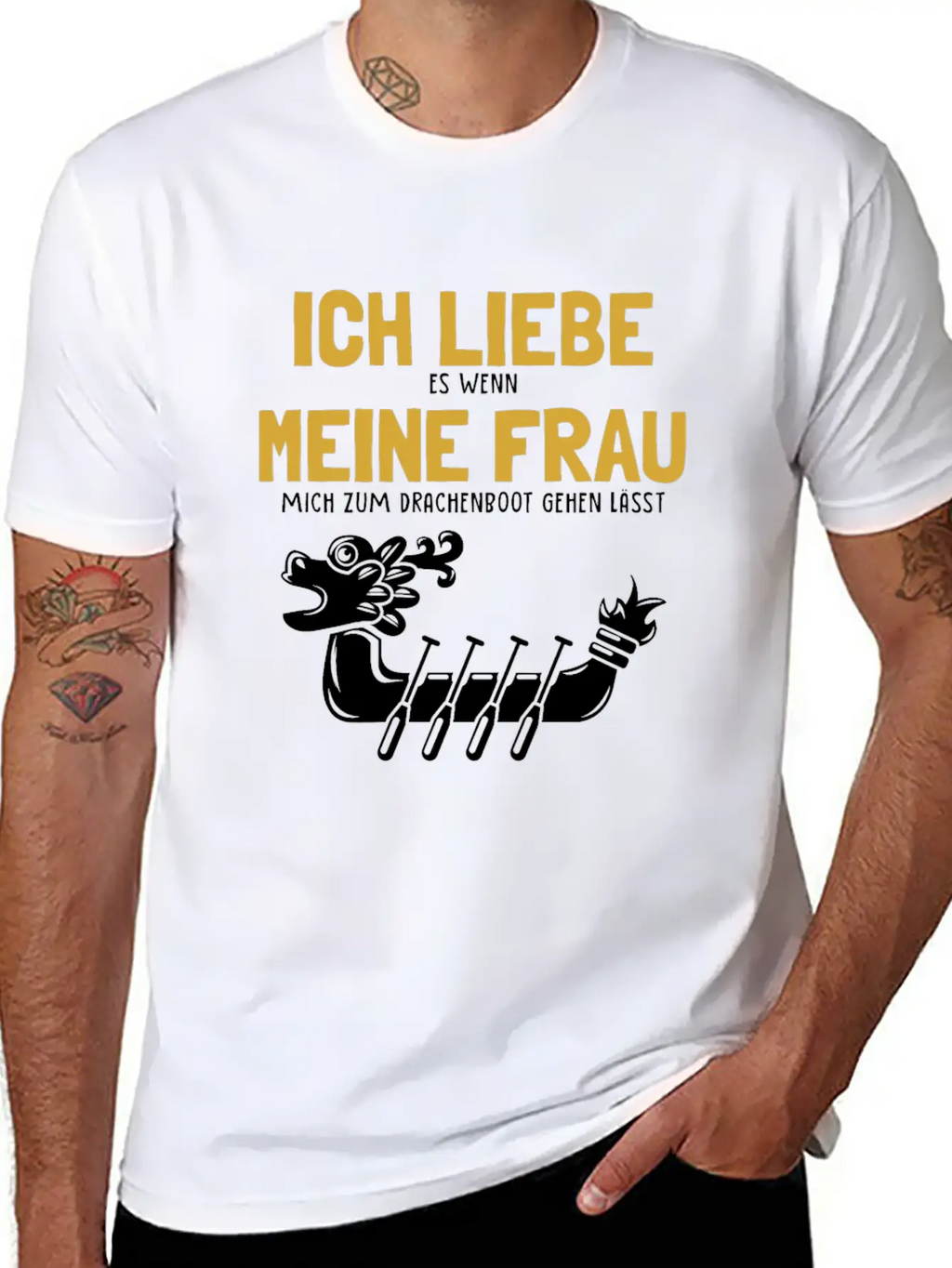 Ich Liebe Meine Frau Drachenboot Paddler Drummer Unisex Casual T-Shirt – Clean Design For Daily Comfort