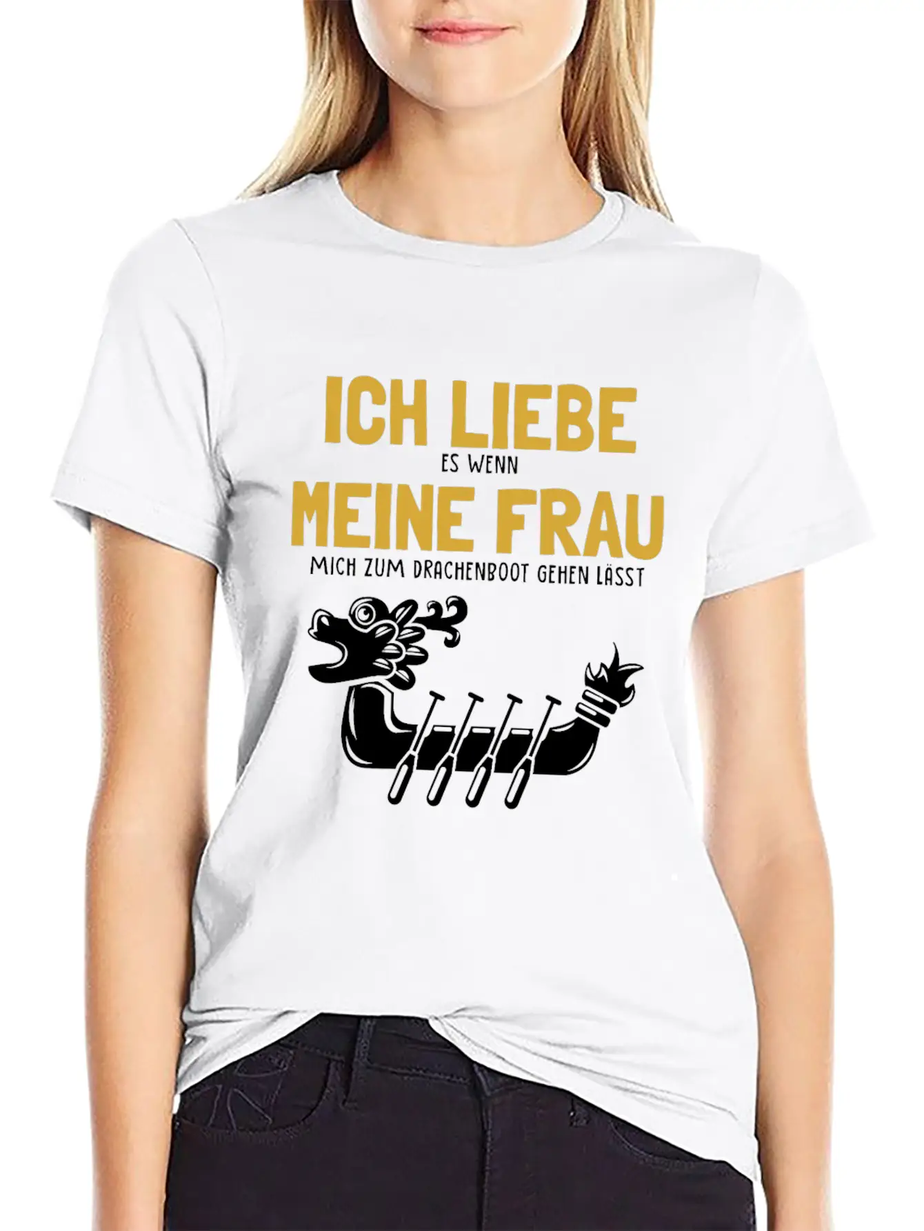 Ich Liebe Meine Frau Drachenboot Paddler Drummer Unisex Casual T-Shirt – Clean Design For Daily Comfort