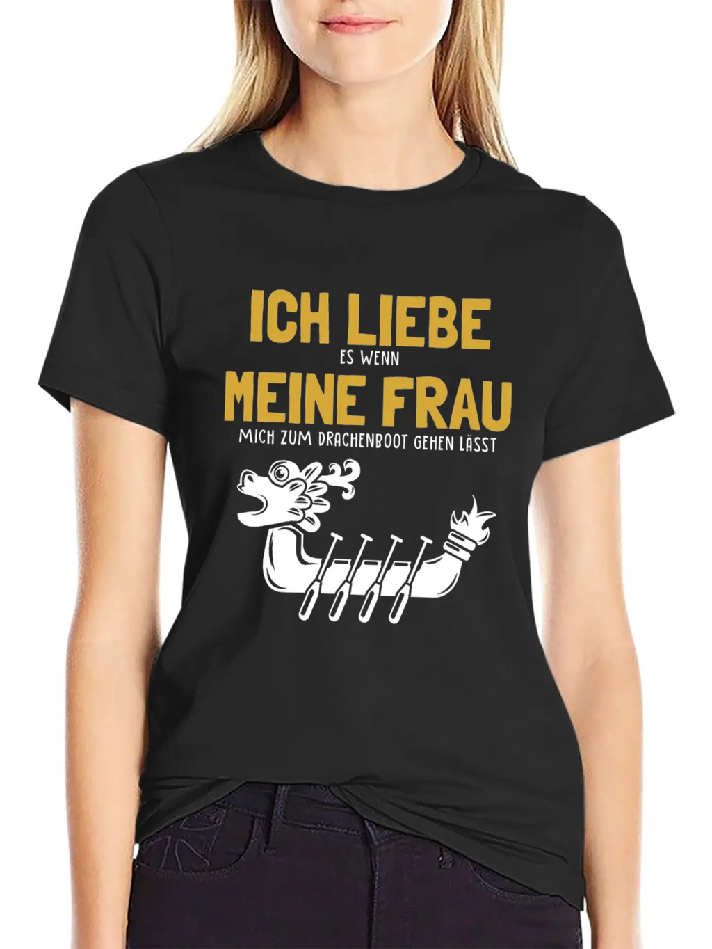 Ich Liebe Meine Frau Drachenboot Paddler Drummer Unisex Casual T-Shirt – Clean Design For Daily Comfort