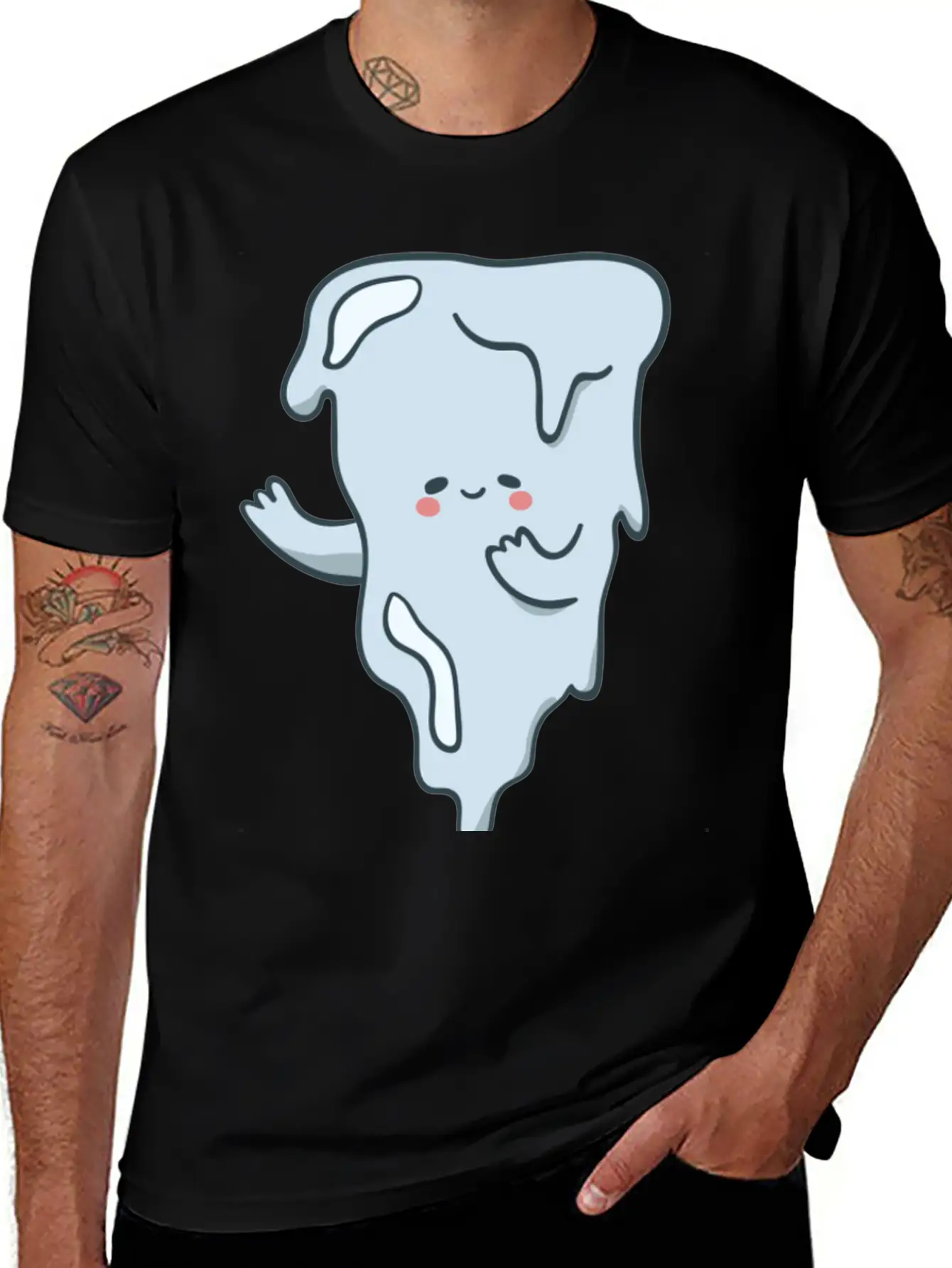 Icicle Cartoon Timeless Short Sleeve Tee – Comfy And Minimalist Design