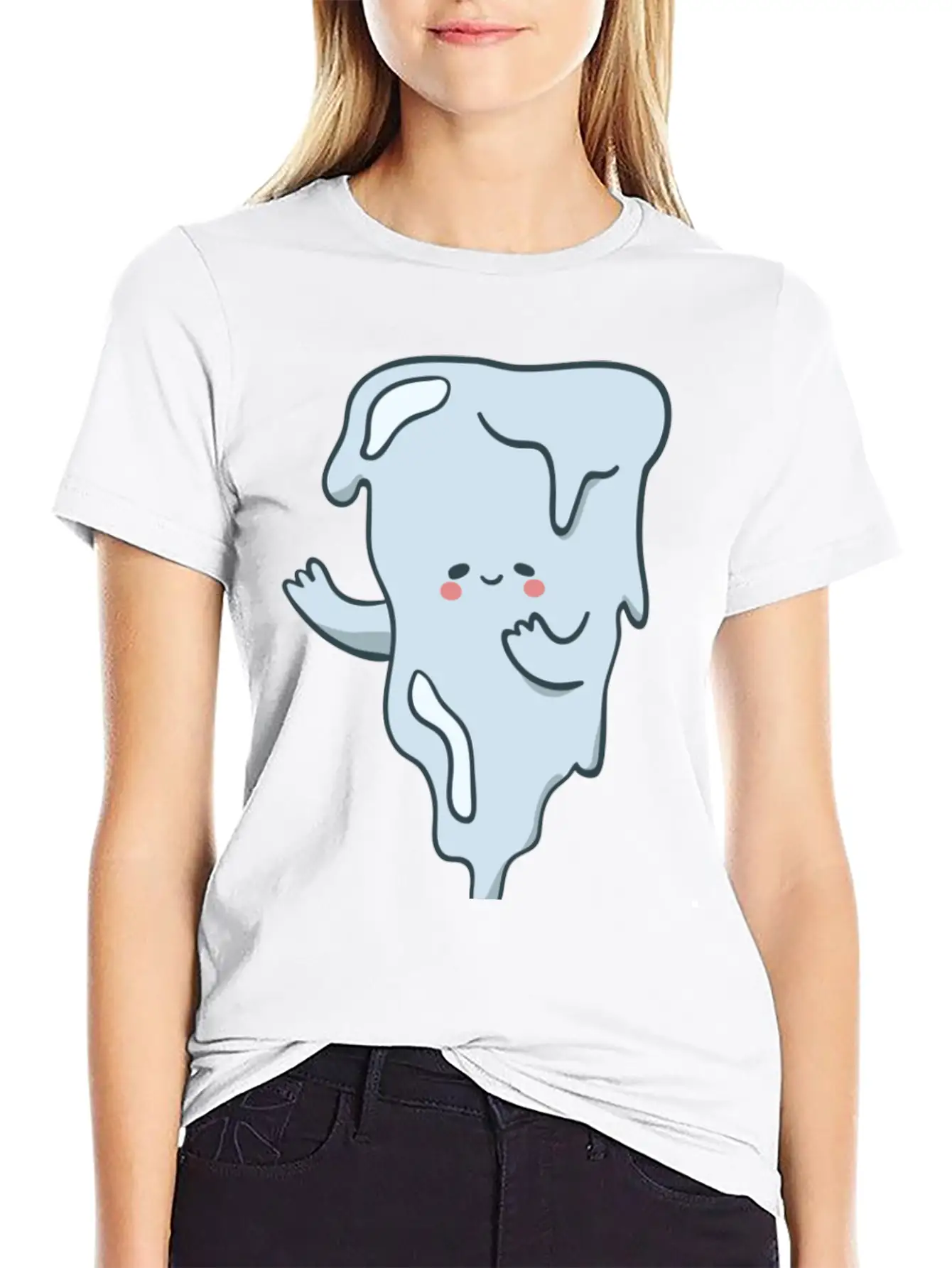 Icicle Cartoon Timeless Short Sleeve Tee – Comfy And Minimalist Design
