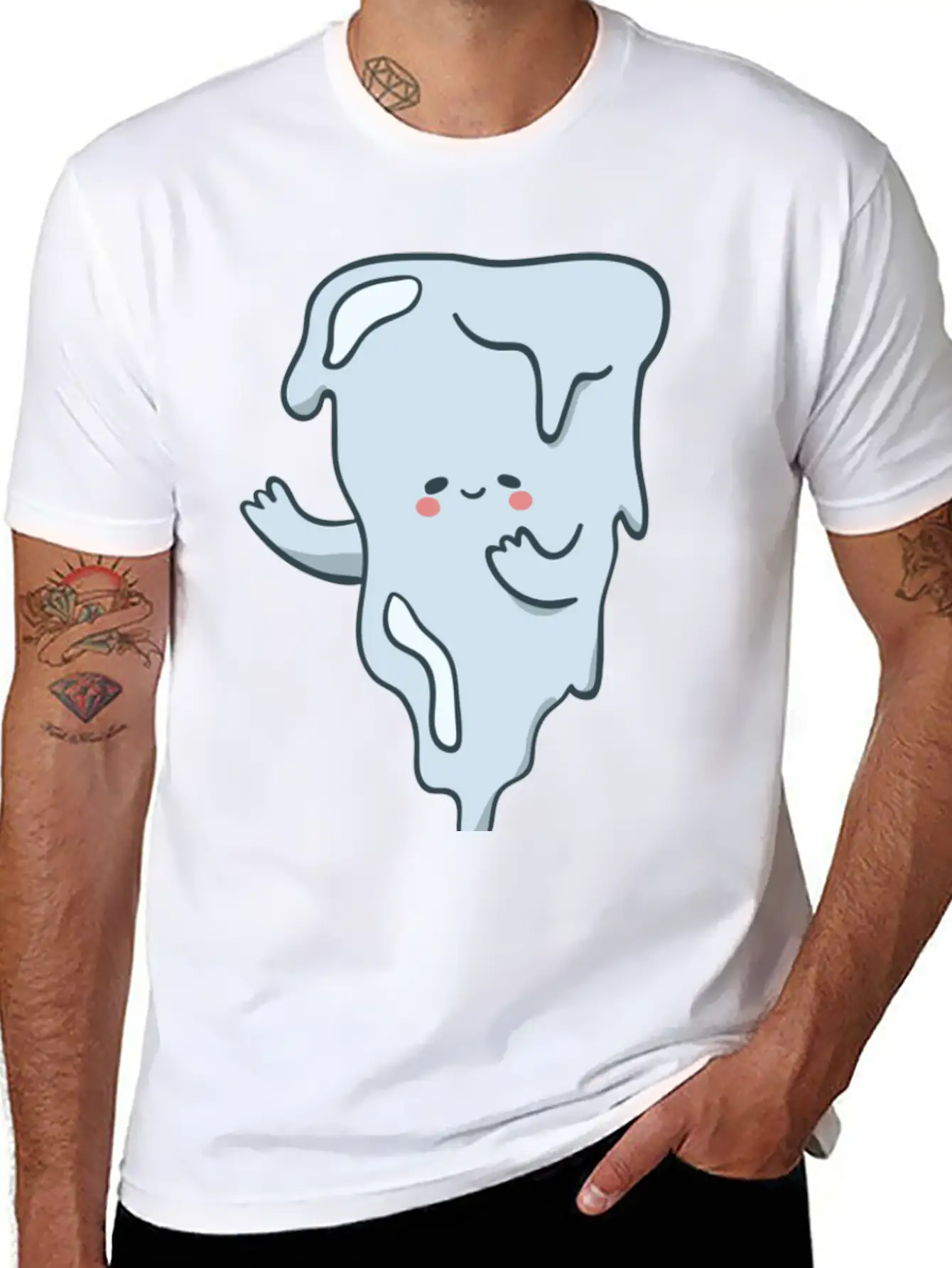Icicle Cartoon Timeless Short Sleeve Tee – Comfy And Minimalist Design