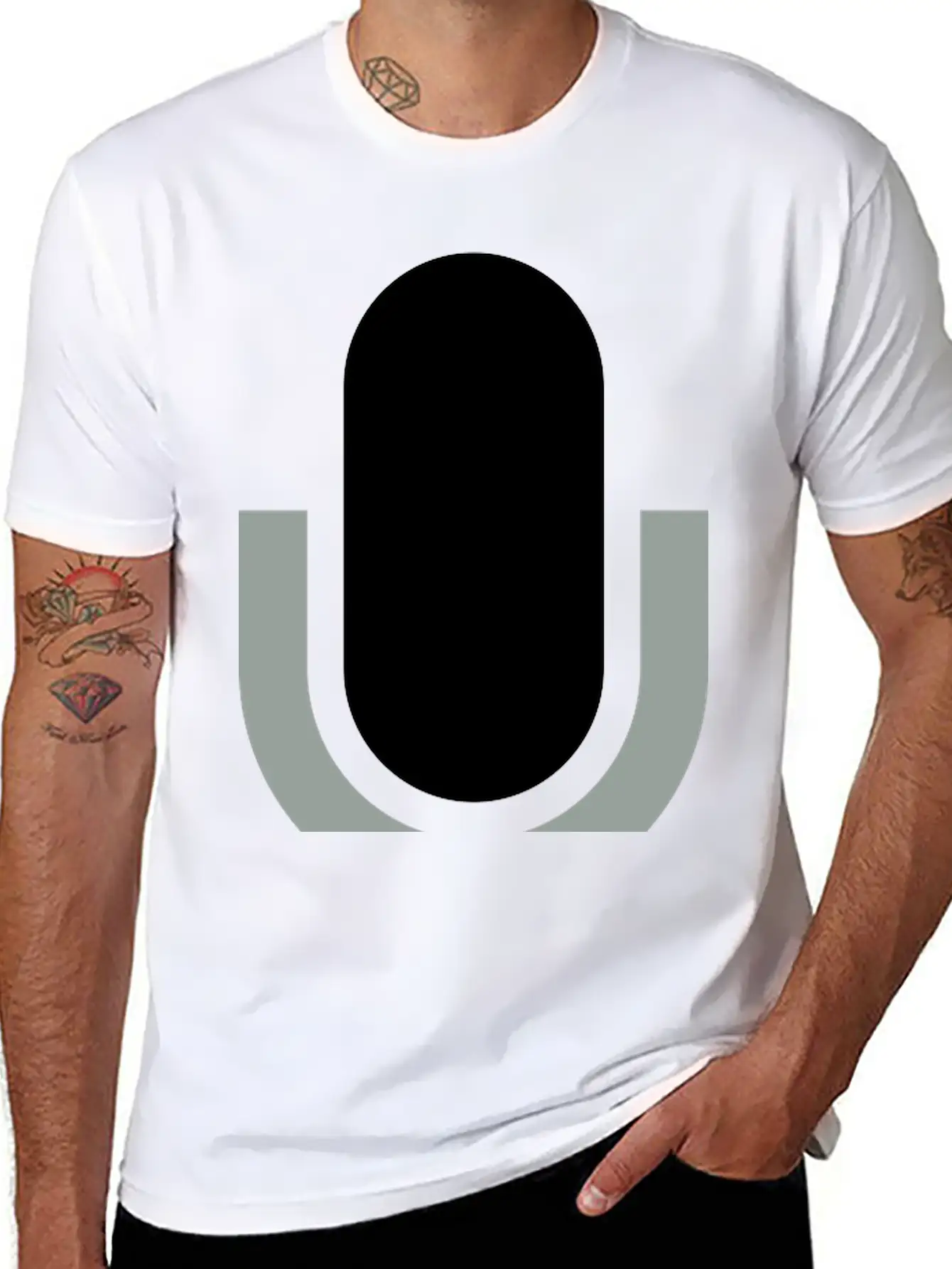 Icon Microphone Clipart Unisex Casual T-Shirt – Clean Design For Daily Comfort