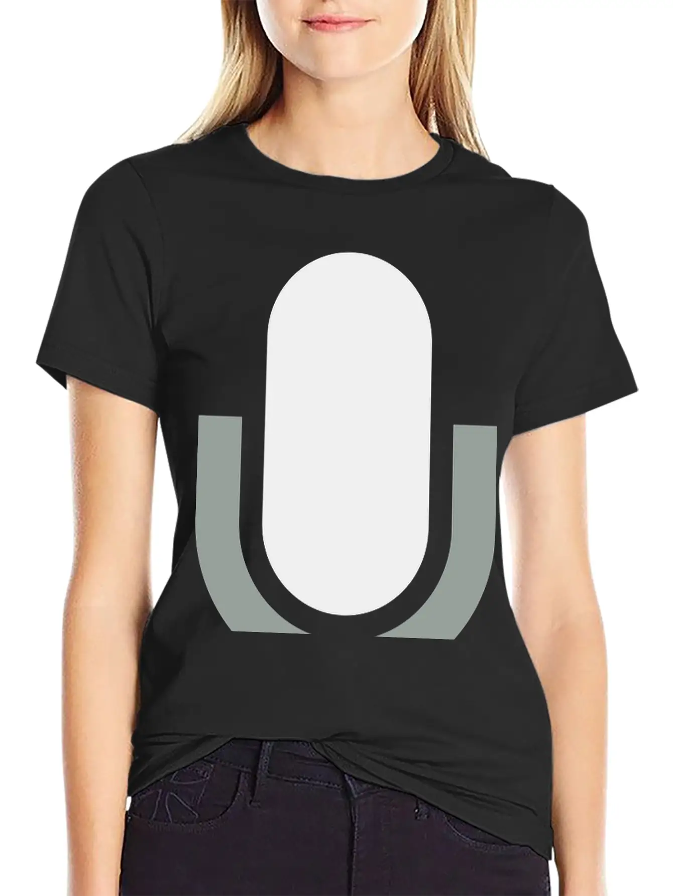 Icon Microphone Clipart Unisex Casual T-Shirt – Clean Design For Daily Comfort