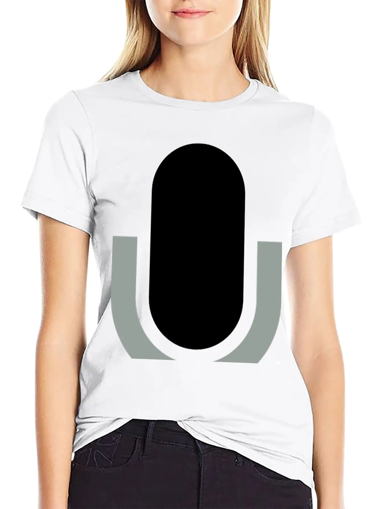 Icon Microphone Clipart Unisex Casual T-Shirt – Clean Design For Daily Comfort