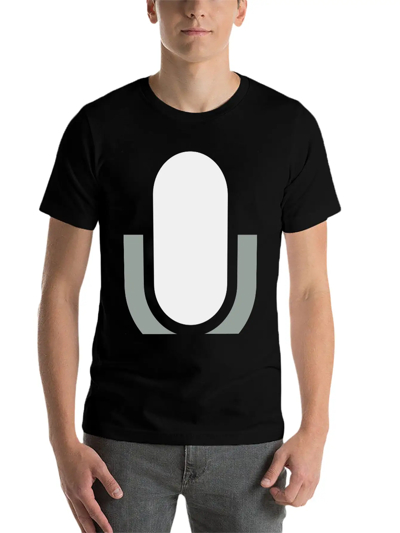 Icon Microphone Clipart Unisex Casual T-Shirt – Clean Design For Daily Comfort