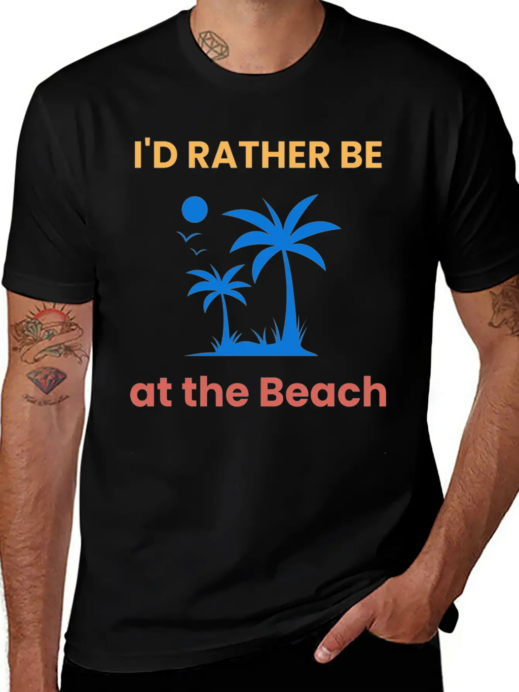 I'd Rather Be At The Beach Relaxed Everyday Tee – Lightweight And Durable Cotton