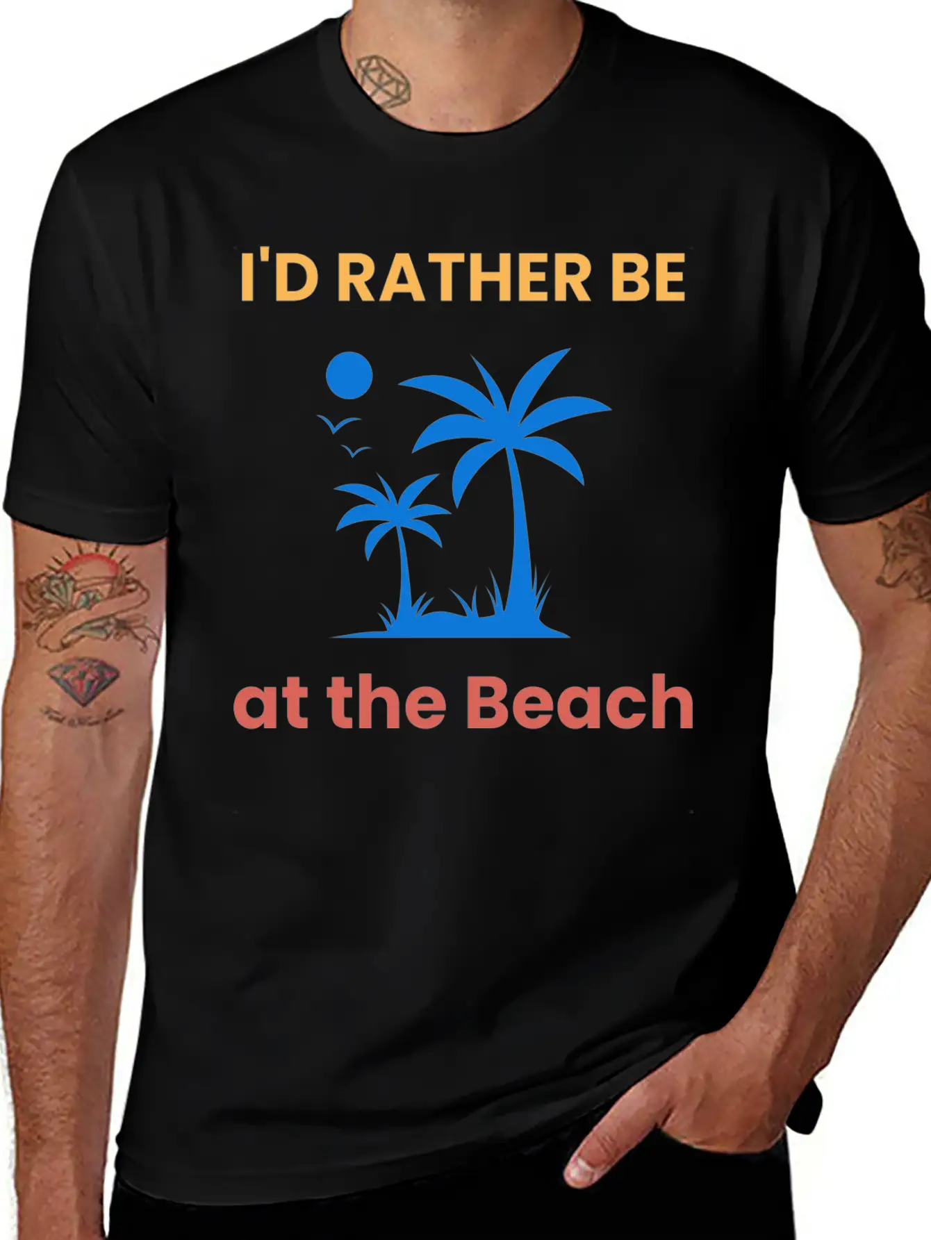 I'd Rather Be At The Beach Relaxed Everyday Tee – Lightweight And Durable Cotton