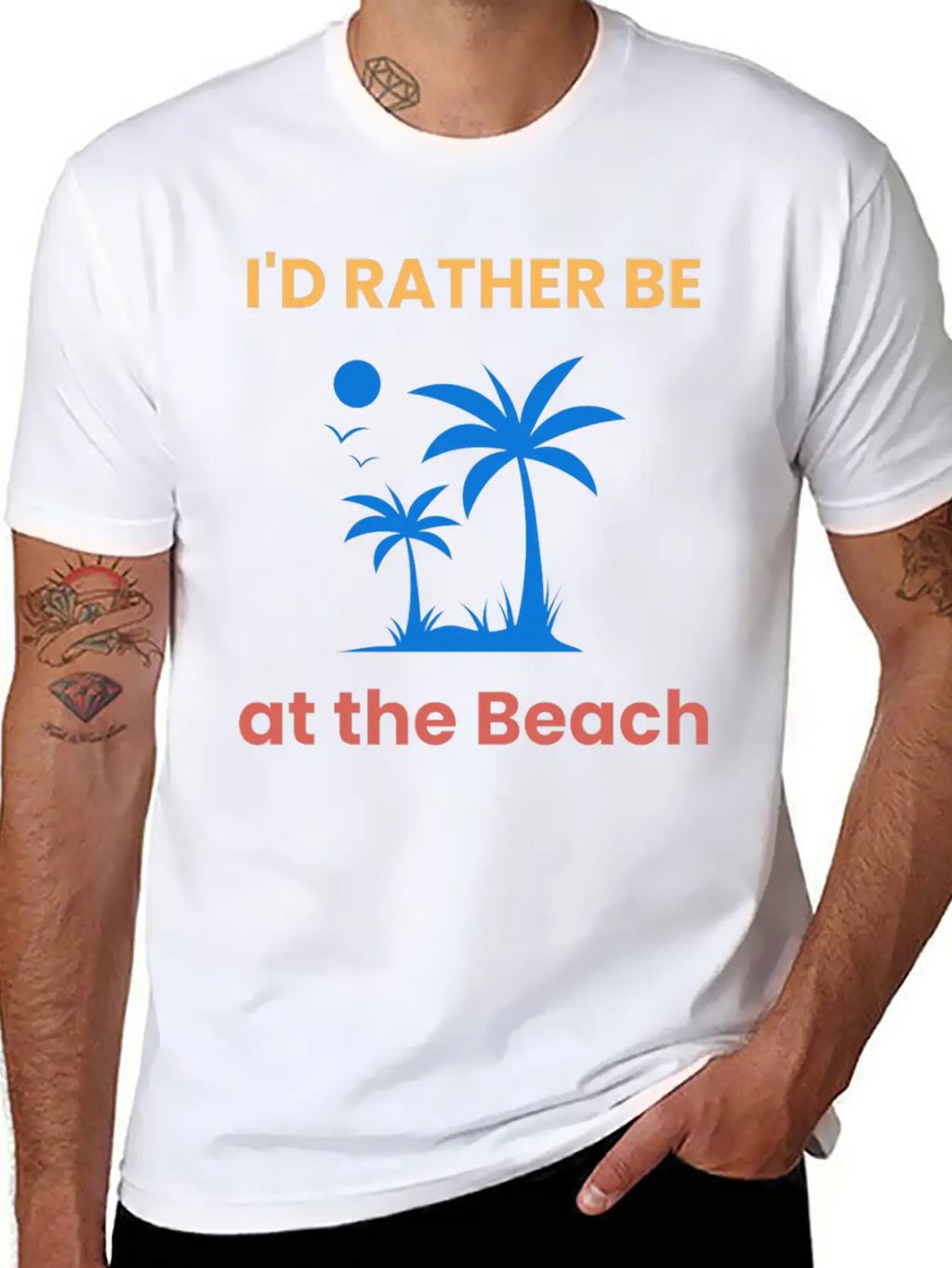I'd Rather Be At The Beach Relaxed Everyday Tee – Lightweight And Durable Cotton