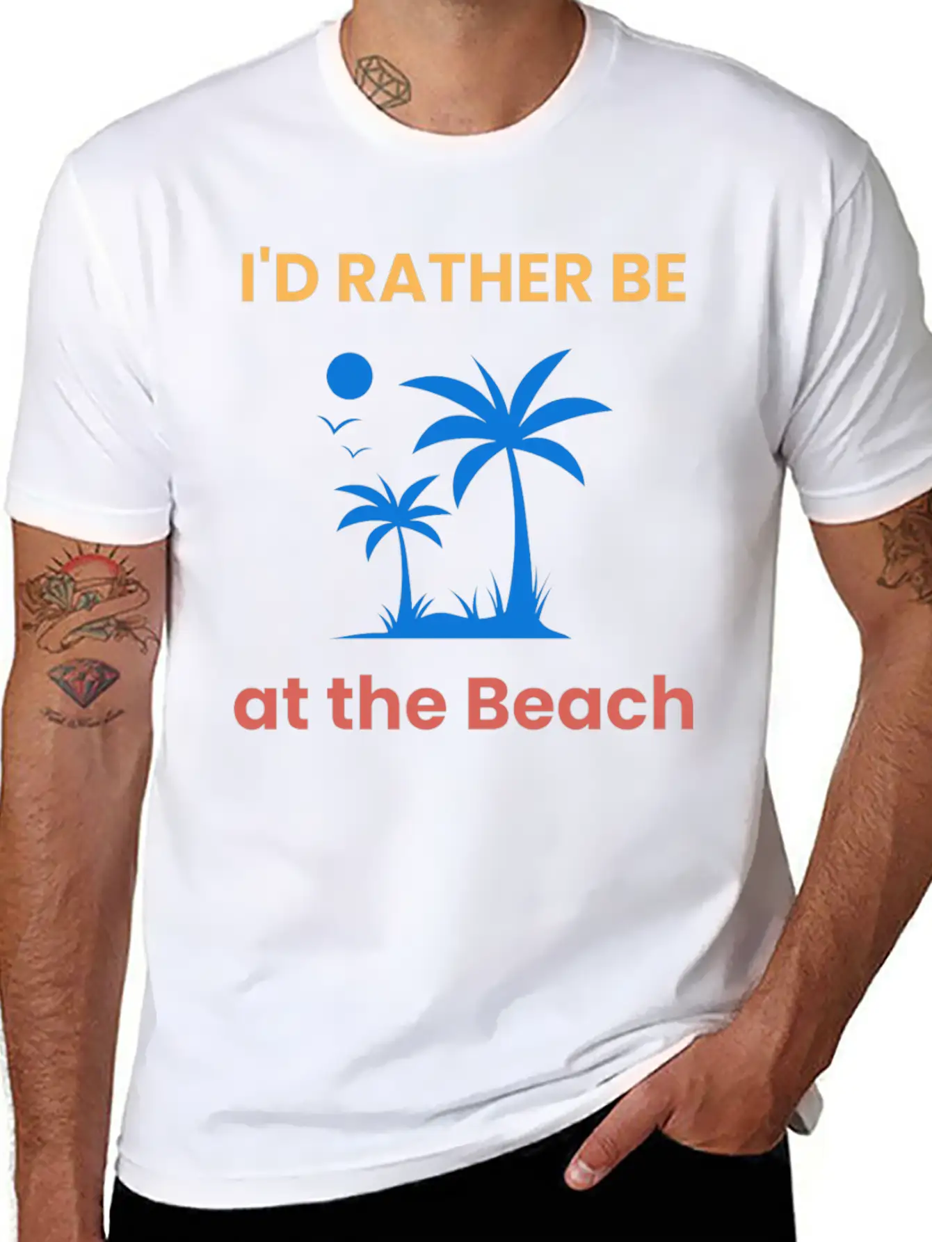 I'd Rather Be At The Beach Relaxed Everyday Tee – Lightweight And Durable Cotton