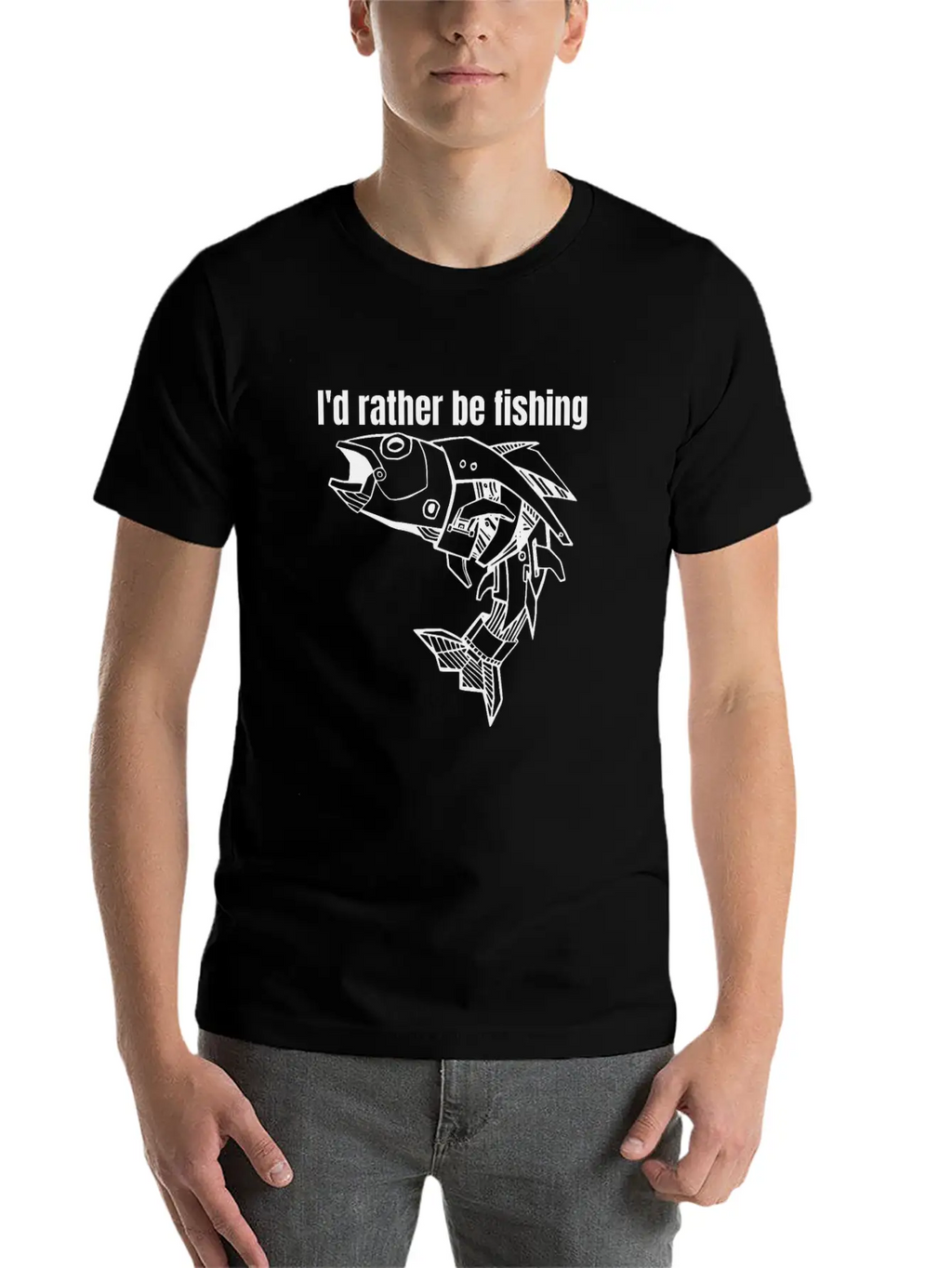 I'd Rather Be Fishing Breathable Graphic T-Shirt – Perfect For Casual Days