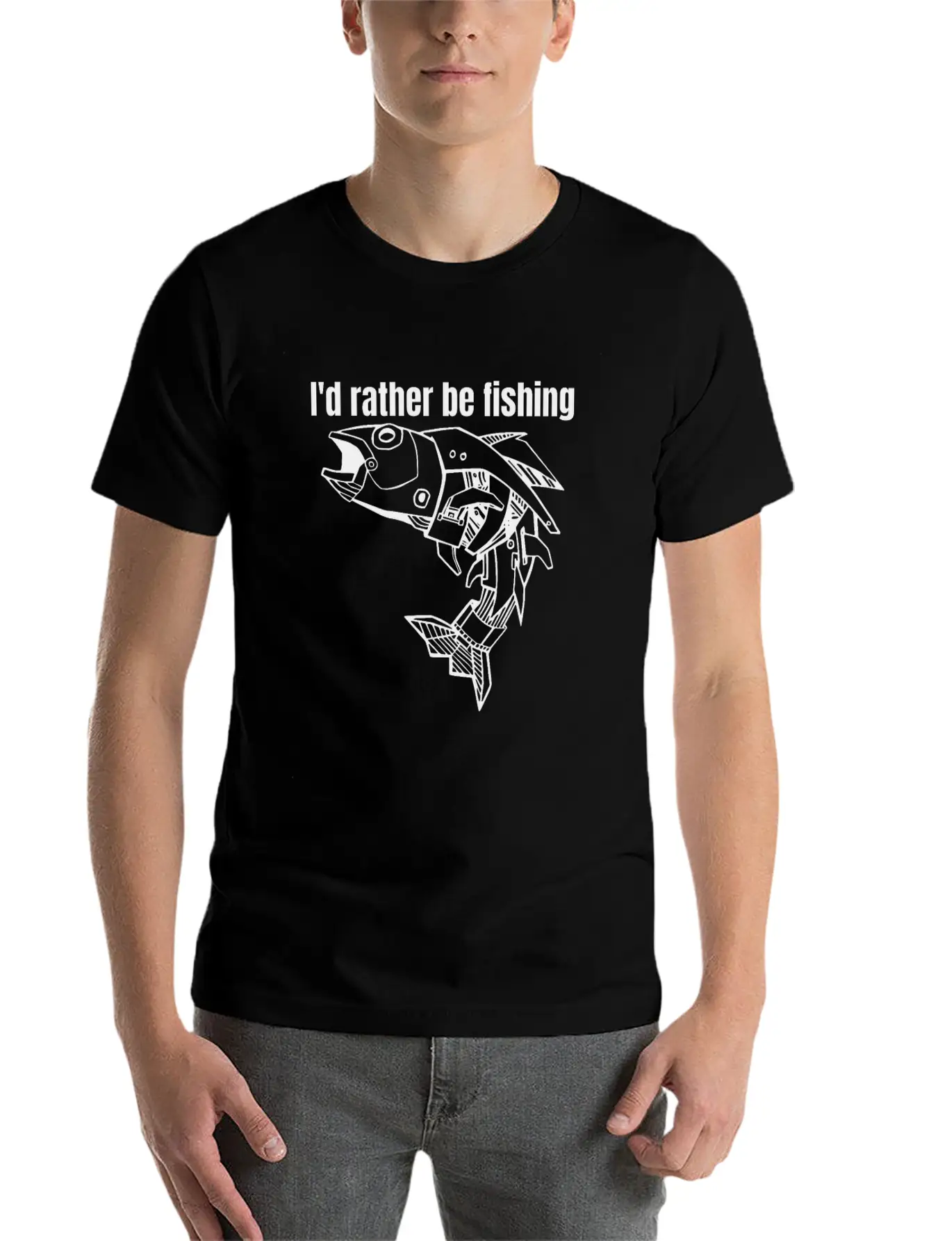 I'd Rather Be Fishing Breathable Graphic T-Shirt – Perfect For Casual Days