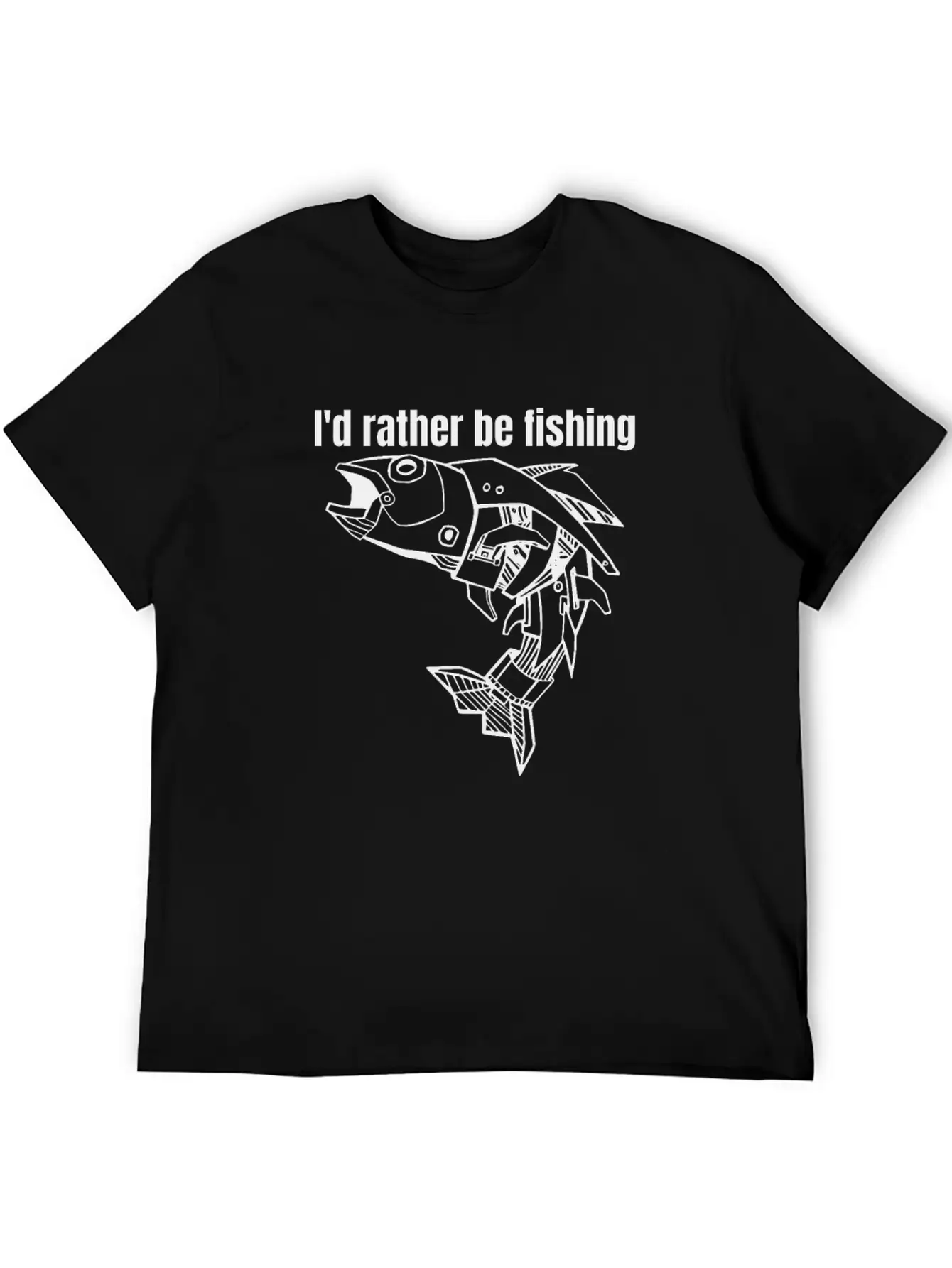 I'd Rather Be Fishing Breathable Graphic T-Shirt – Perfect For Casual Days