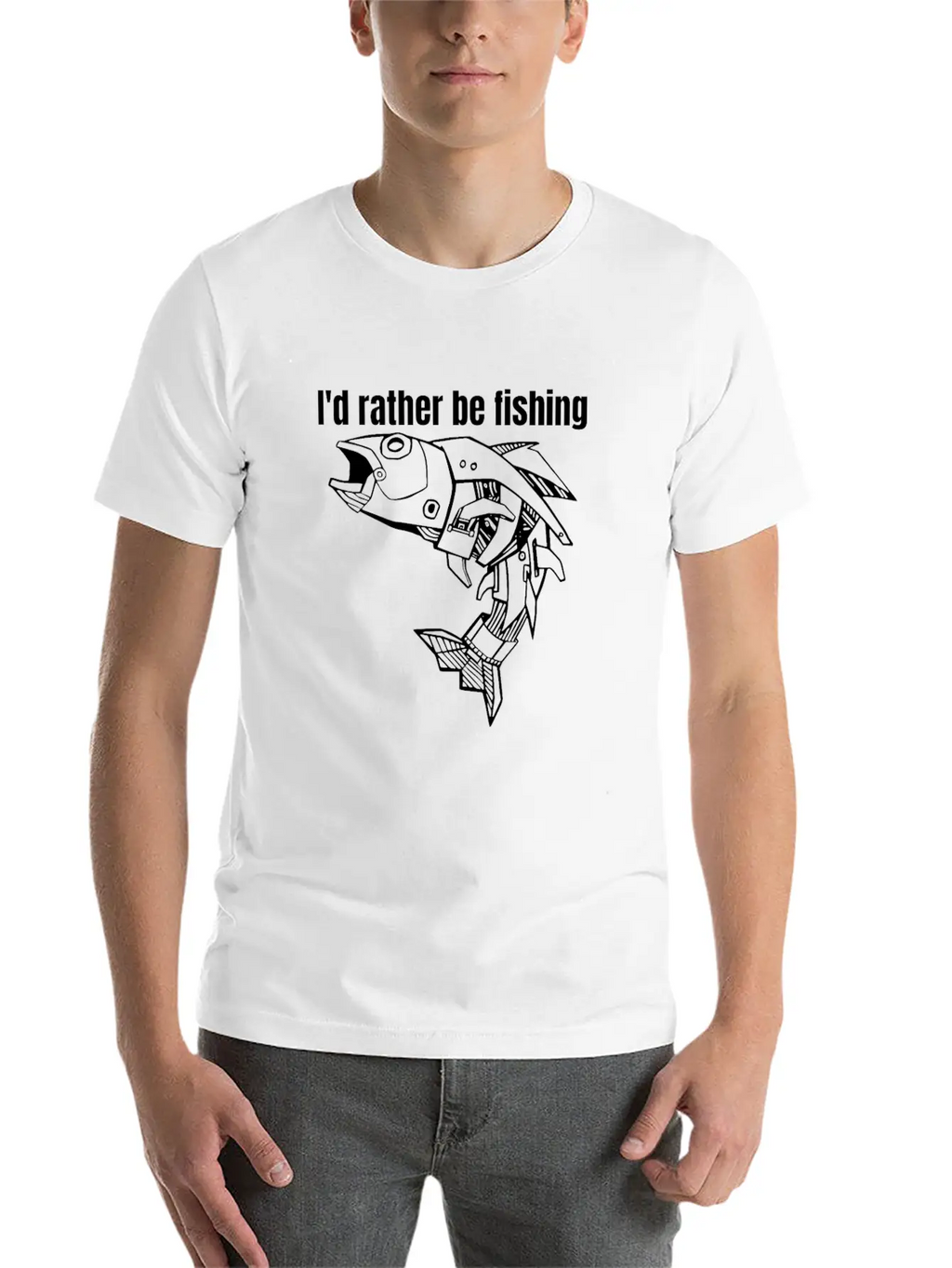 I'd Rather Be Fishing Breathable Graphic T-Shirt – Perfect For Casual Days