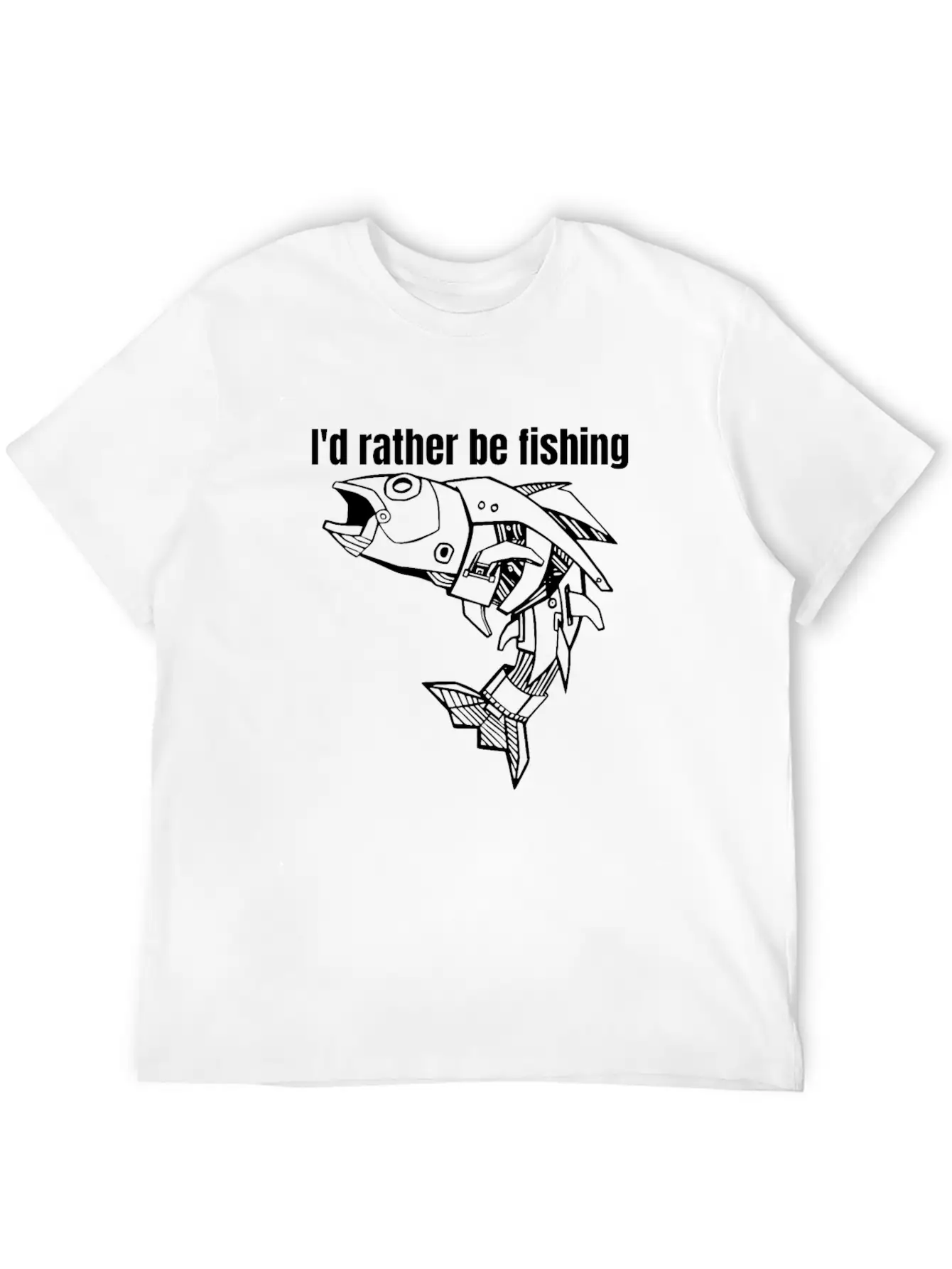 I'd Rather Be Fishing Breathable Graphic T-Shirt – Perfect For Casual Days