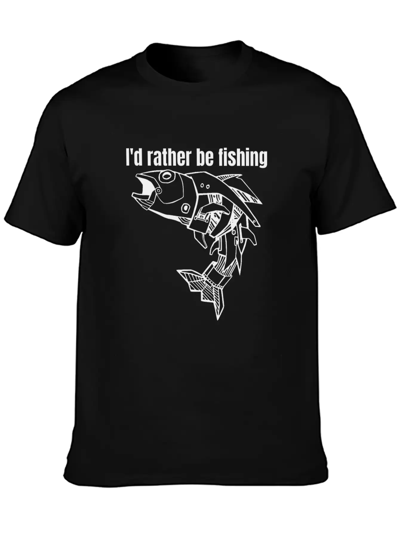 I'd Rather Be Fishing Breathable Graphic T-Shirt – Perfect For Casual Days