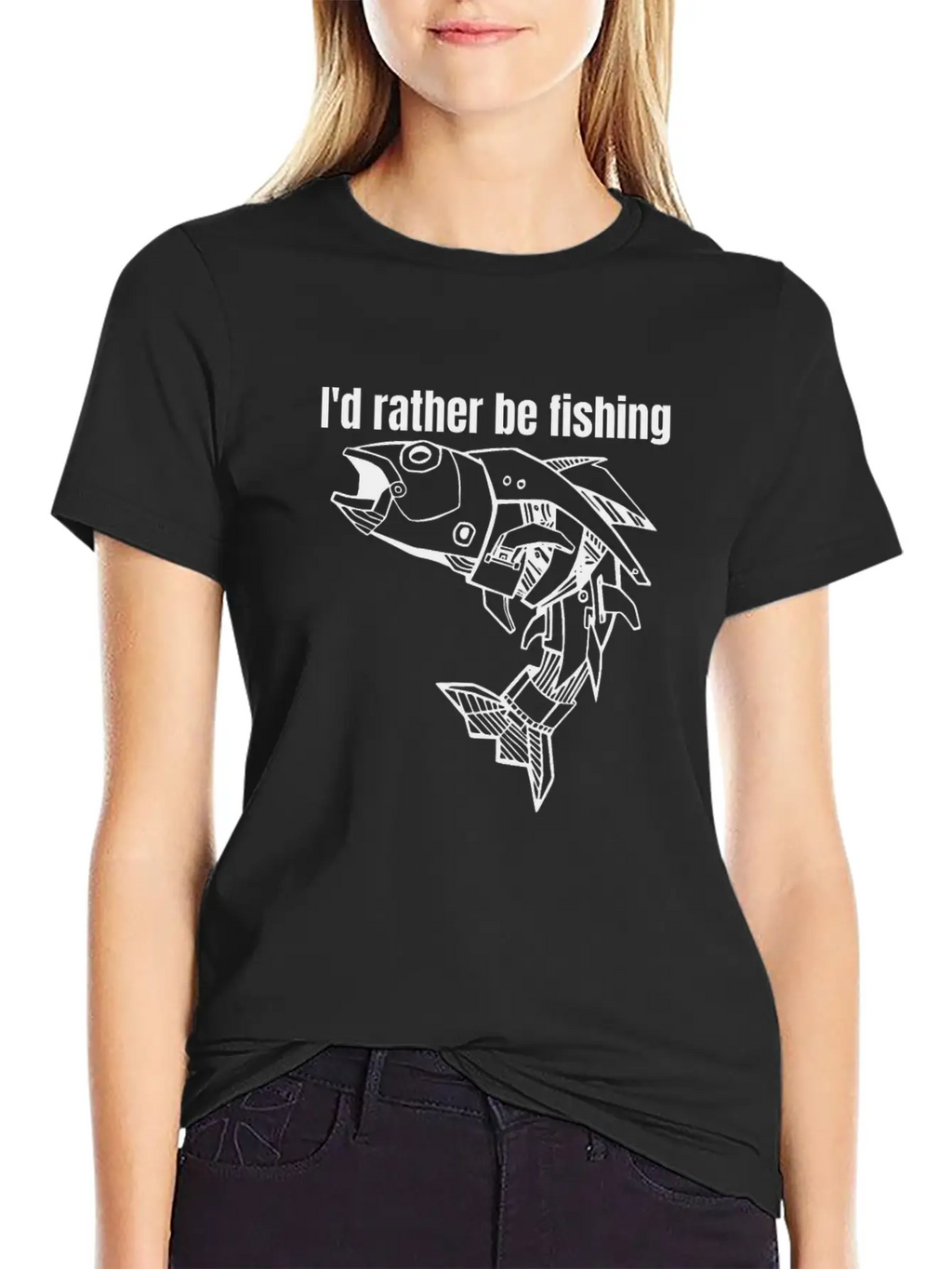 I'd Rather Be Fishing Breathable Graphic T-Shirt – Perfect For Casual Days