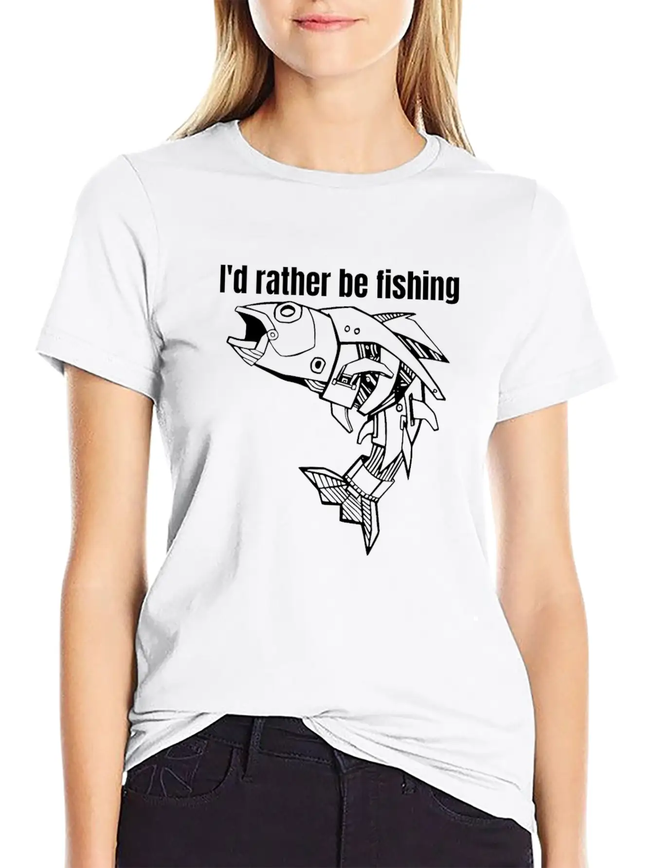I'd Rather Be Fishing Breathable Graphic T-Shirt – Perfect For Casual Days