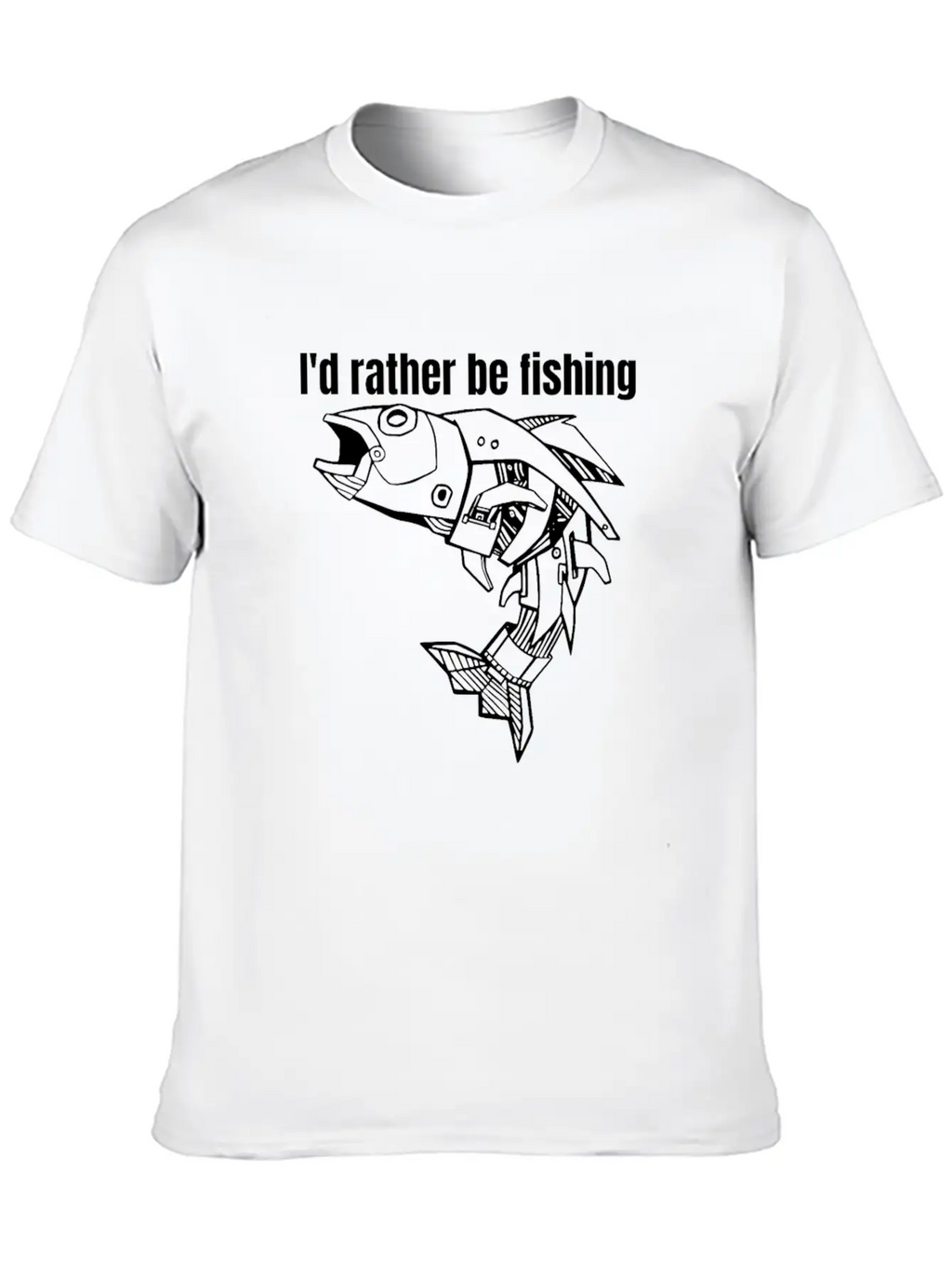 I'd Rather Be Fishing Breathable Graphic T-Shirt – Perfect For Casual Days