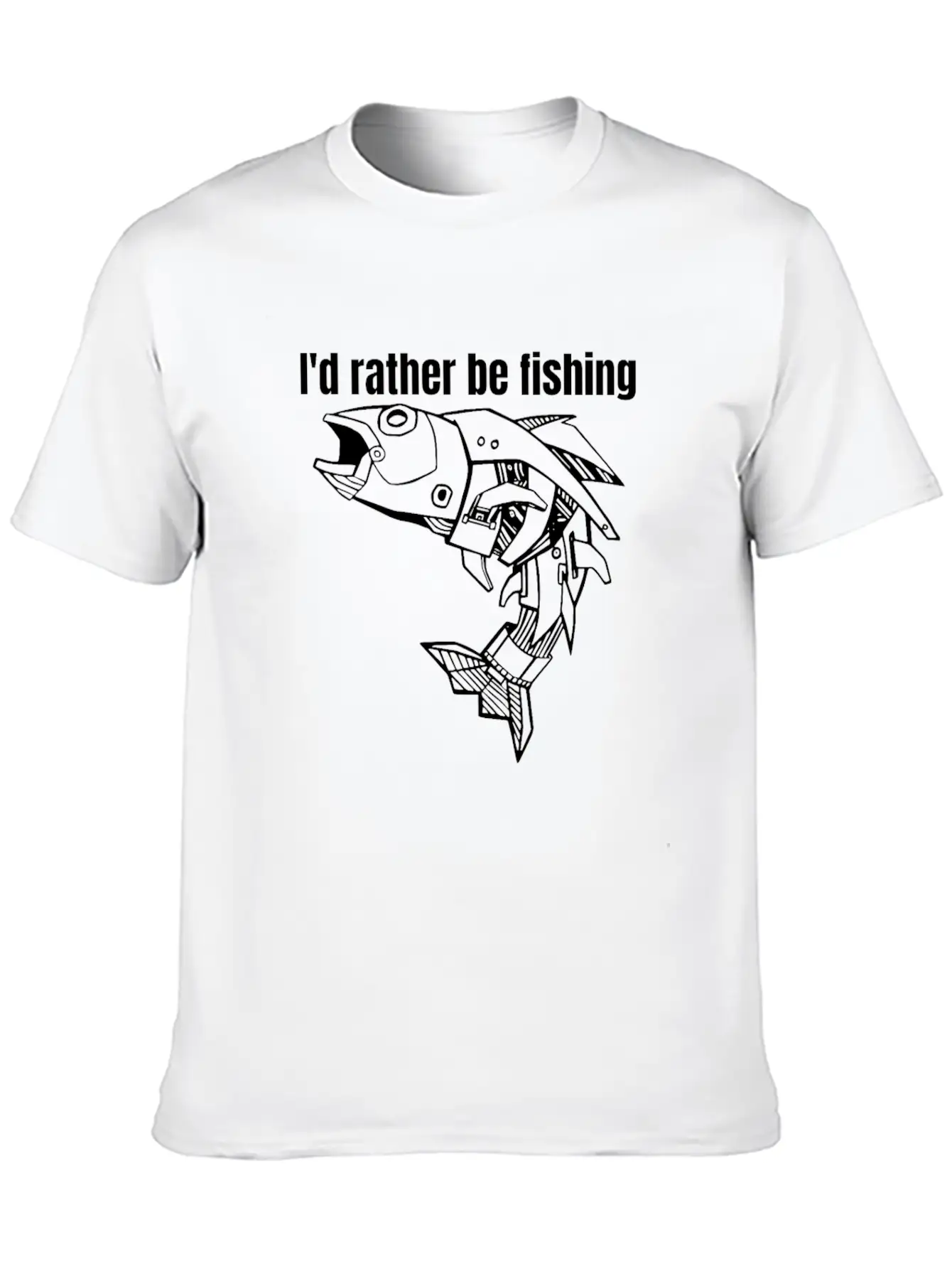 I'd Rather Be Fishing Breathable Graphic T-Shirt – Perfect For Casual Days