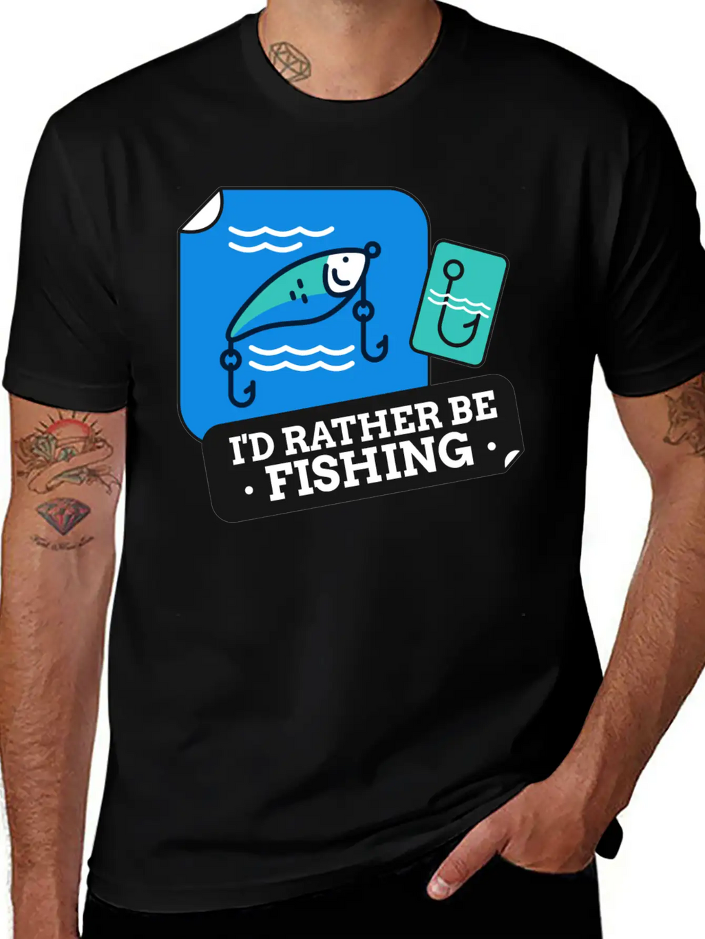 I'd Rather Be Fishing Stylish Everyday T-Shirt – Unisex Basic Cotton Tee
