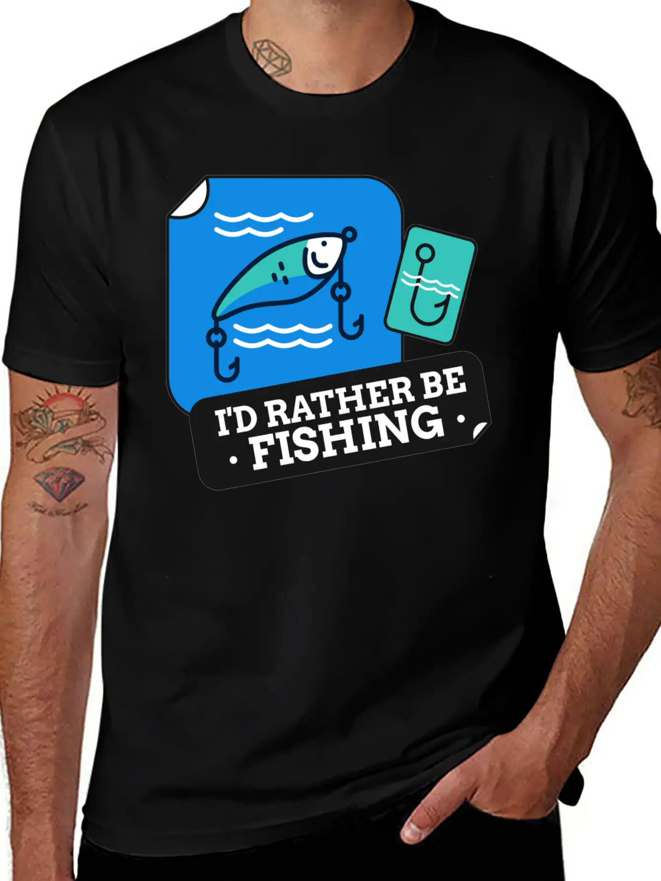 I'd Rather Be Fishing Stylish Everyday T-Shirt – Unisex Basic Cotton Tee