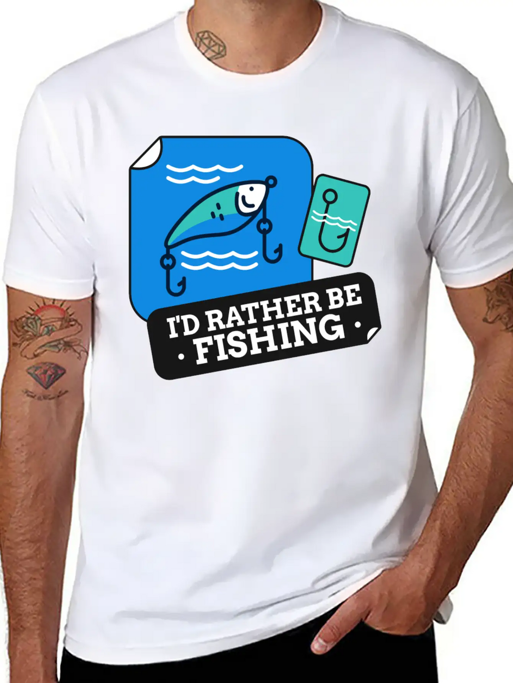 I'd Rather Be Fishing Stylish Everyday T-Shirt – Unisex Basic Cotton Tee