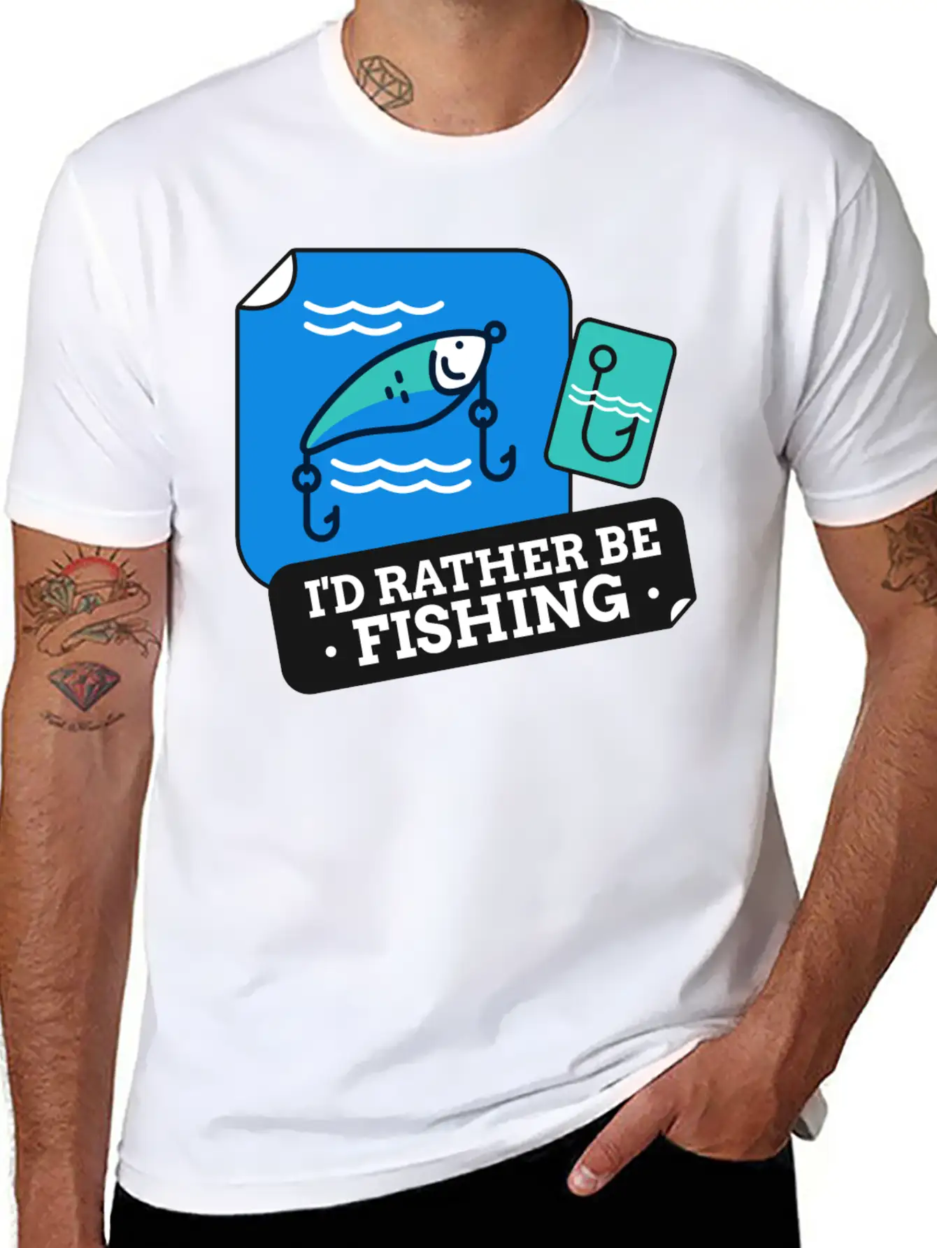I'd Rather Be Fishing Stylish Everyday T-Shirt – Unisex Basic Cotton Tee