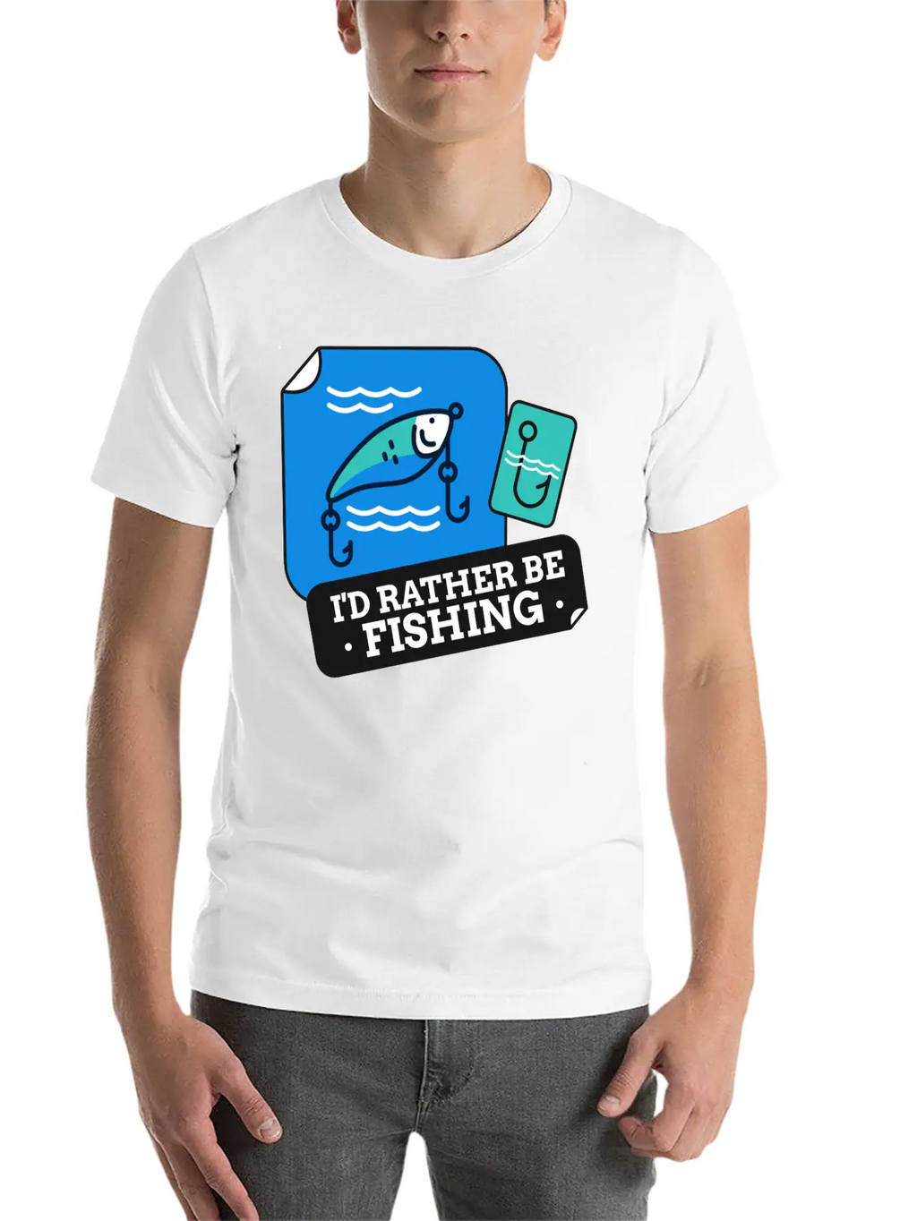 I'd Rather Be Fishing Stylish Everyday T-Shirt – Unisex Basic Cotton Tee