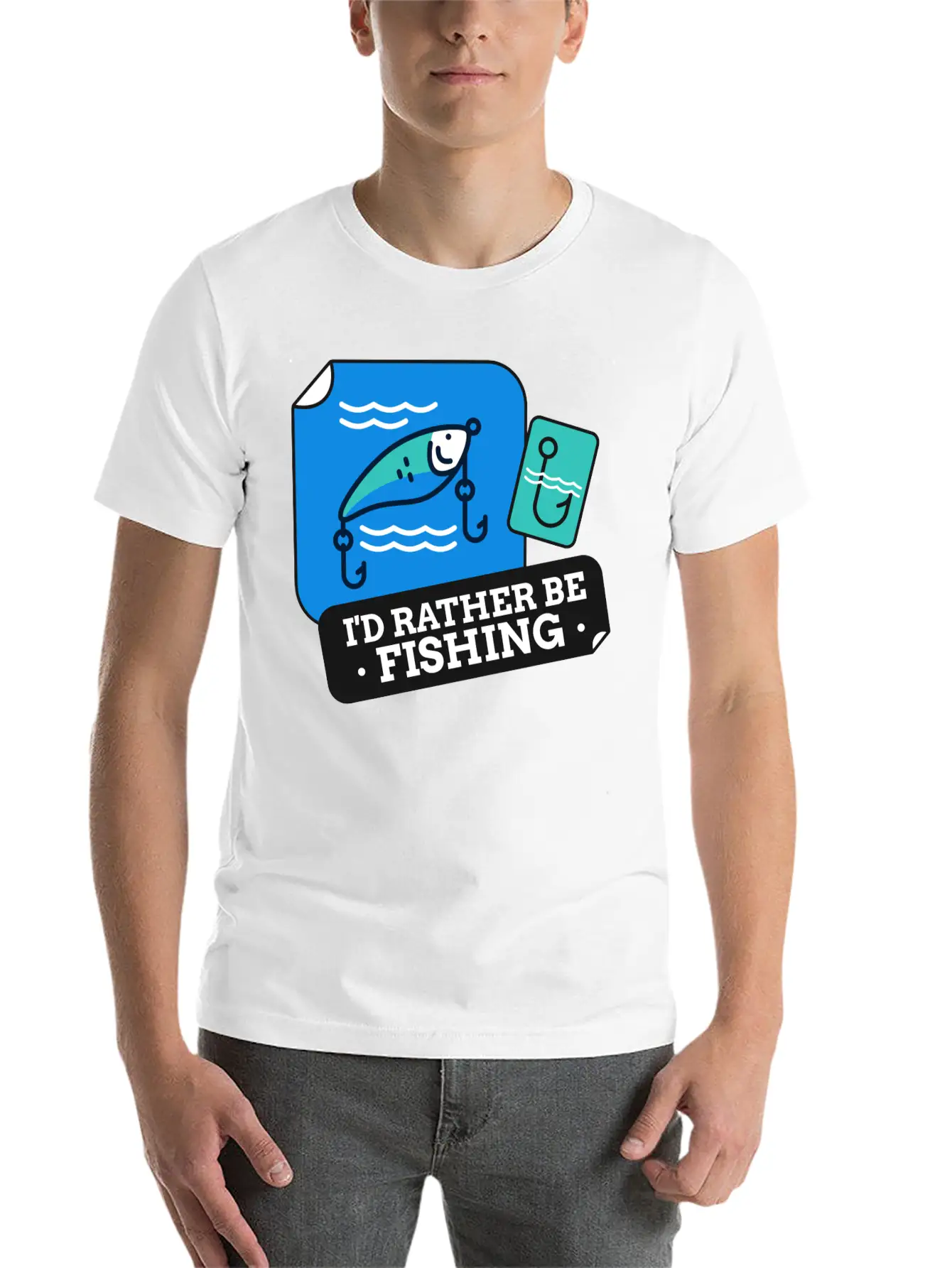 I'd Rather Be Fishing Stylish Everyday T-Shirt – Unisex Basic Cotton Tee