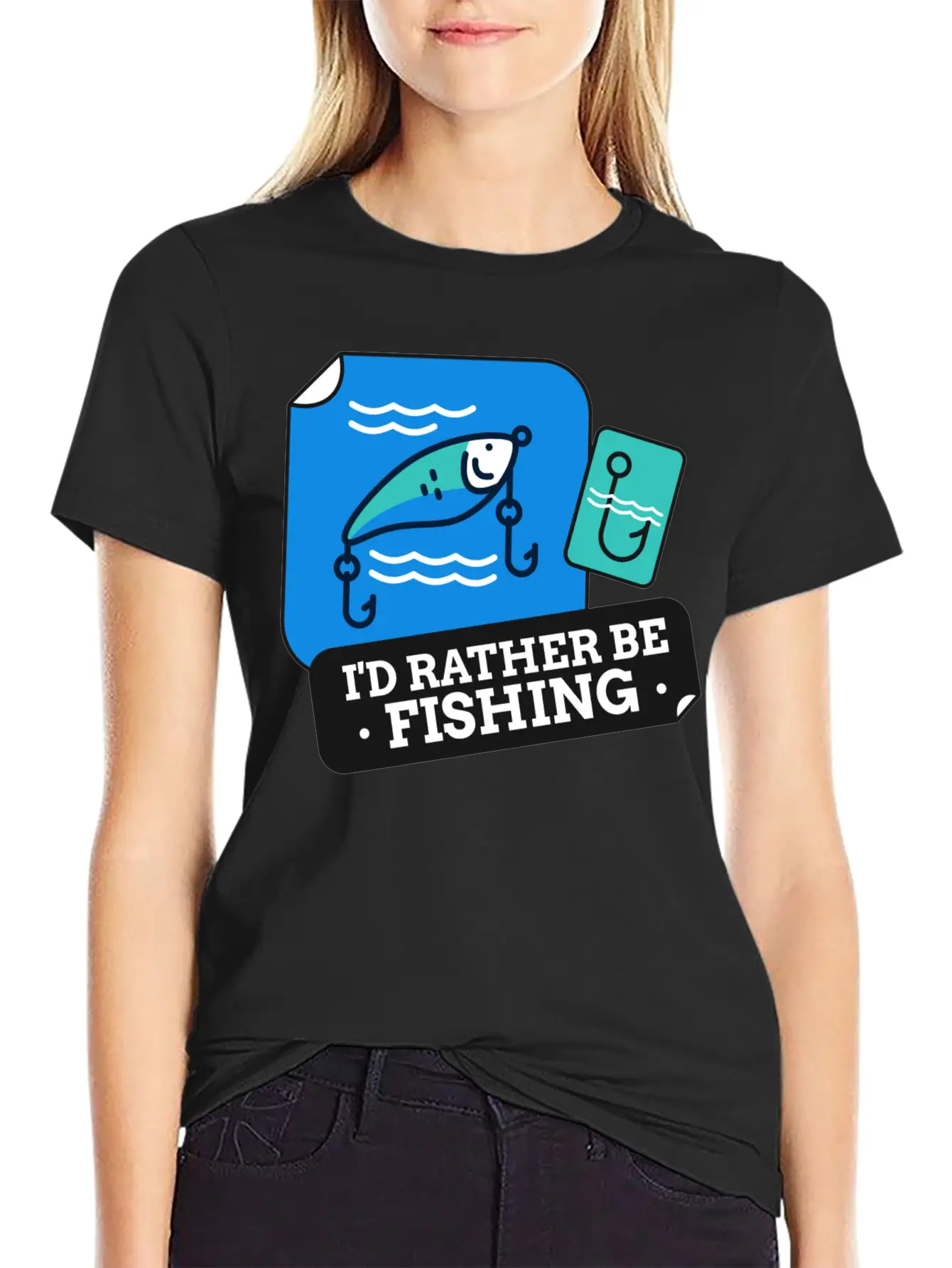 I'd Rather Be Fishing Stylish Everyday T-Shirt – Unisex Basic Cotton Tee