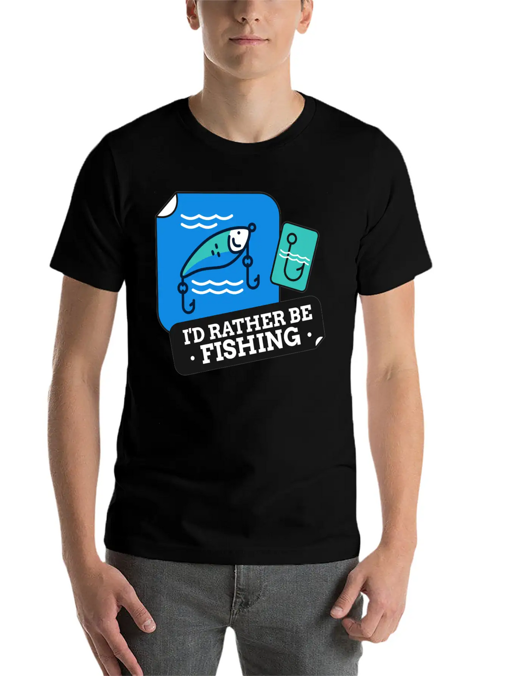 I'd Rather Be Fishing Stylish Everyday T-Shirt – Unisex Basic Cotton Tee