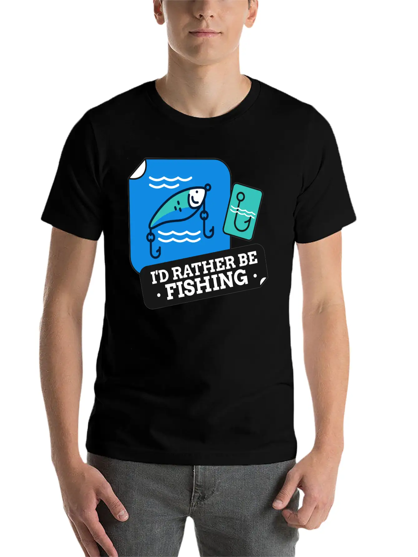 I'd Rather Be Fishing Stylish Everyday T-Shirt – Unisex Basic Cotton Tee